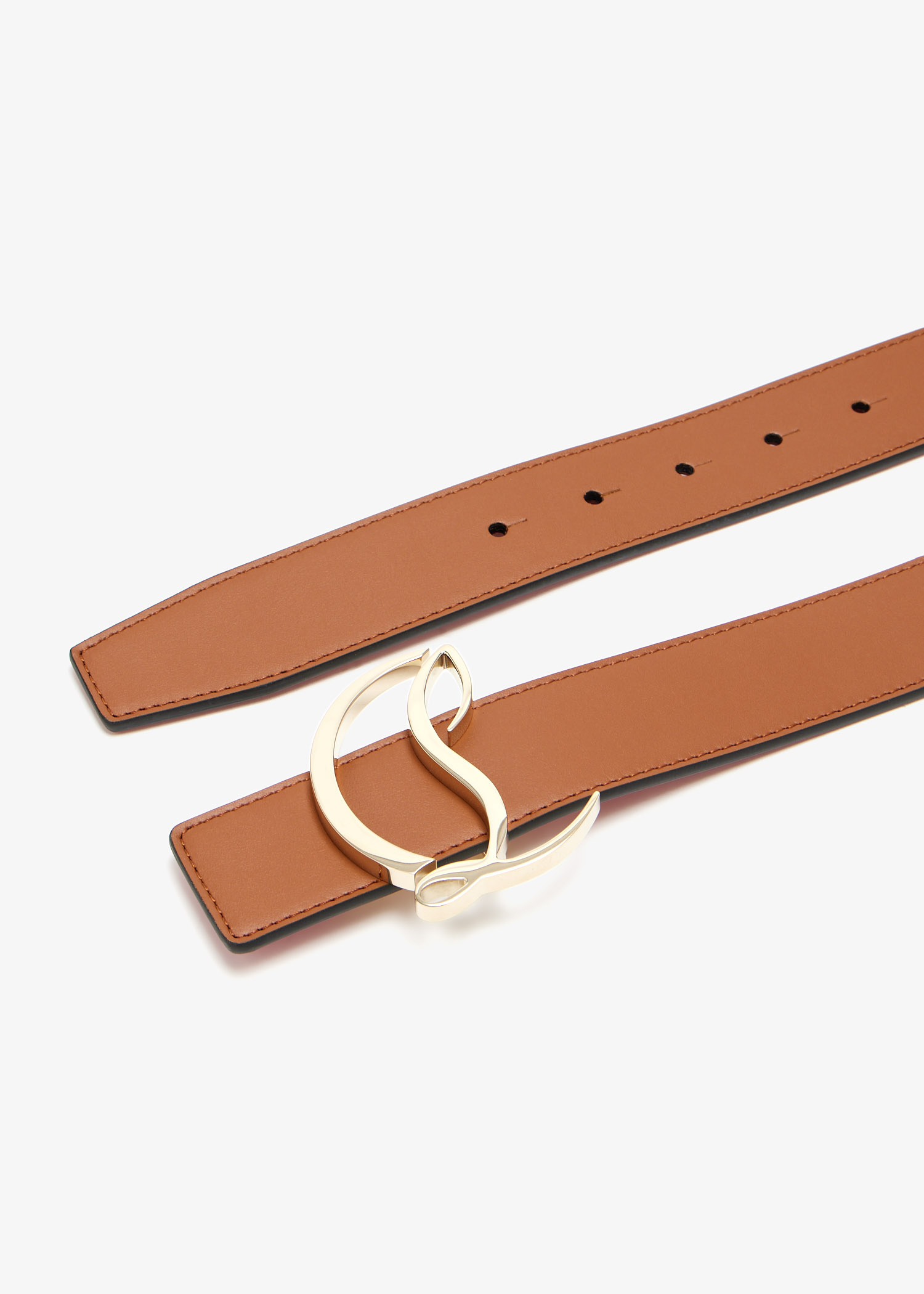Christian Louboutin CL Logo belt for Women - Brown in UAE 