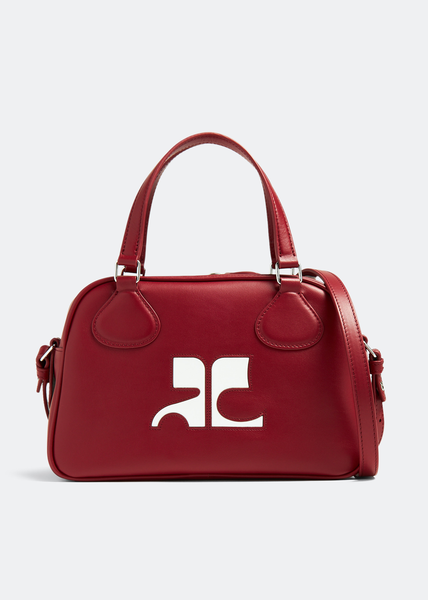 Courrèges ReEdition leather bowling bag for Women - Red in