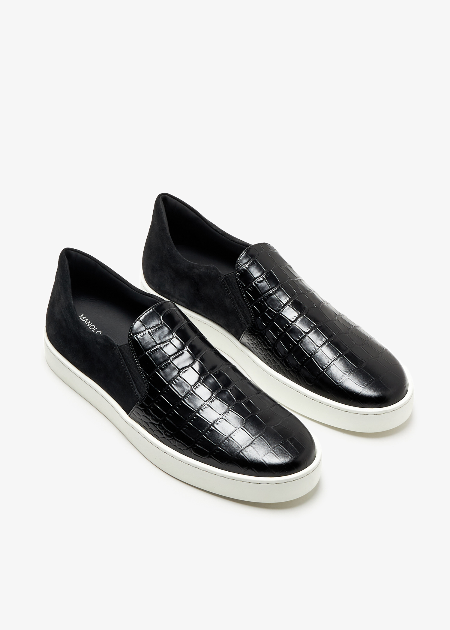 MANOLO BLAHNIK 22417030015 関税送料込 Manolo Blahnik Nadores slip-on sneakers for Men - Black in