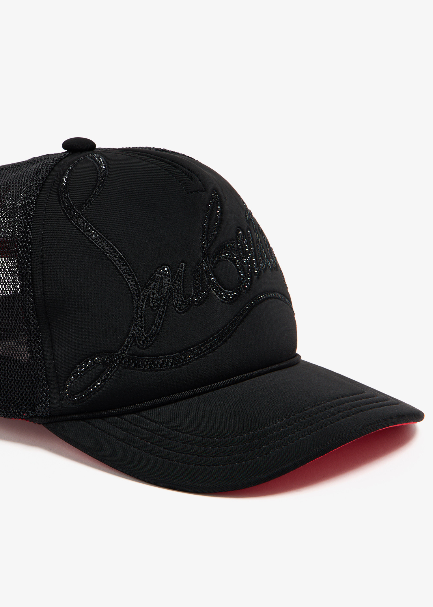 Christian Louboutin キャップ Mooncrest - Baseball cap - Canva - Black - Christian