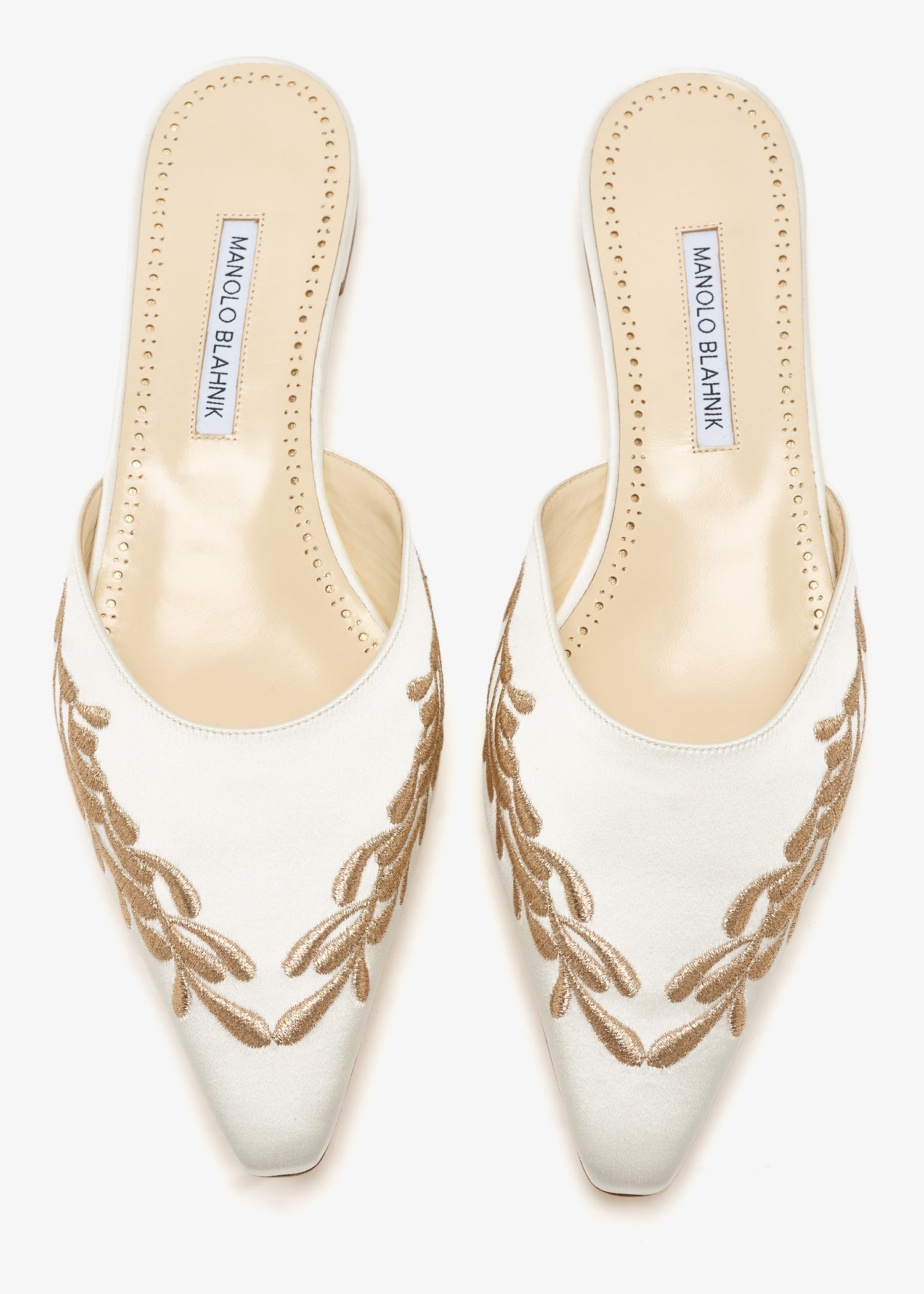 Manolo Blahnik Fontaza mules for Women - Cream in UAE | Level Shoes