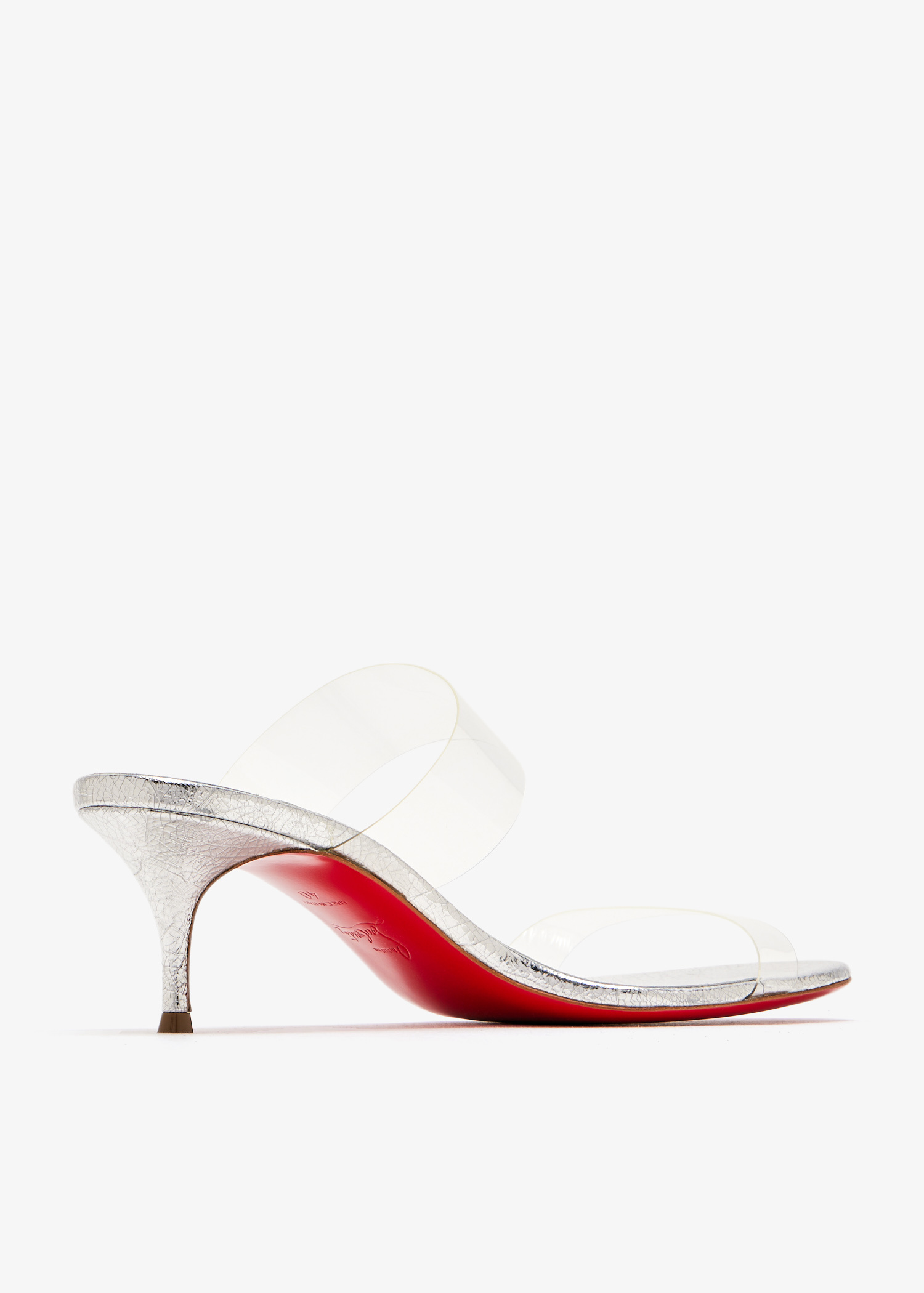 Christian Louboutin Just Nothing 55 mules for Women - Silver