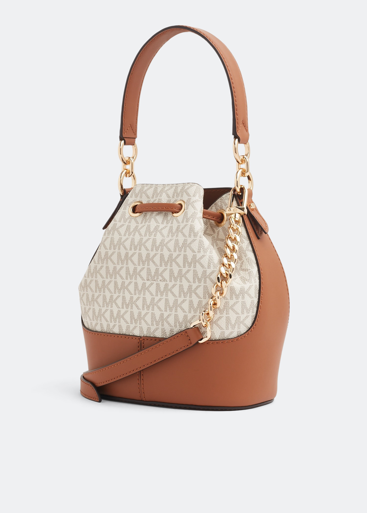 Michael Kors Devon small bucket bag for Women - Beige in USA