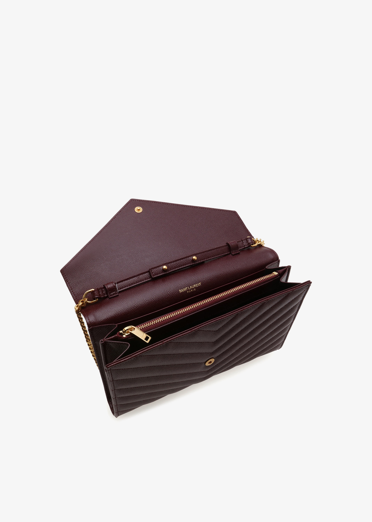 【関税&送料込】Saint Laurent Monogram Pouch Wallet On Chain Saint Laurent - Monogram Leopard Print Pony Hair Chain Wallet