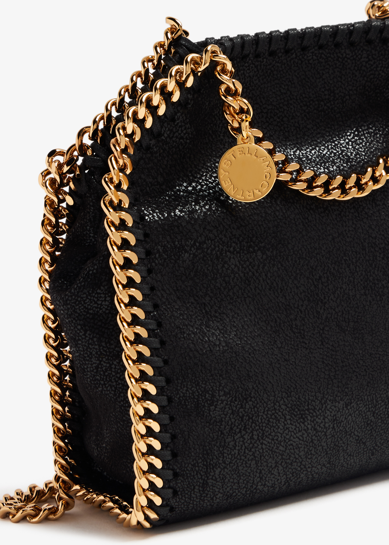 バッグ STELLA McCARTNEY tiny falabella Women Pitch black Falabella Studded Tiny Tote Bag | Stella