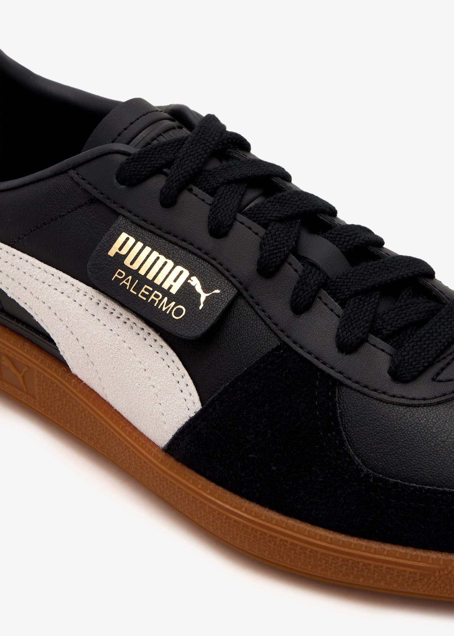 Puma Palermo leather sneakers for ADULT-UNISEX, Men, Women - Black