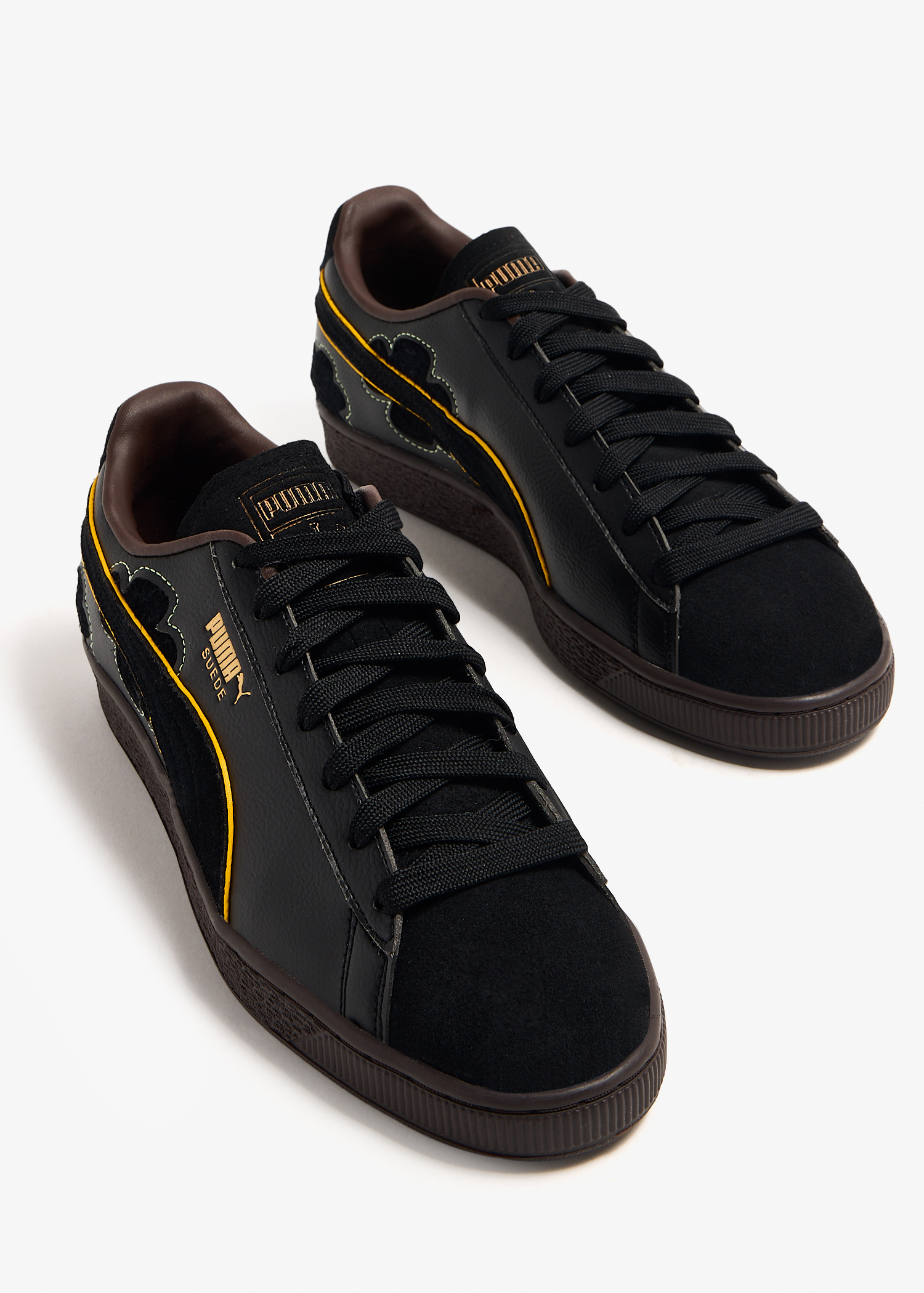 靴 SUEDE 4 ONE PIECEE PUMA x One Piece Blackbeard Teech Suede 4 Sneakers | Black