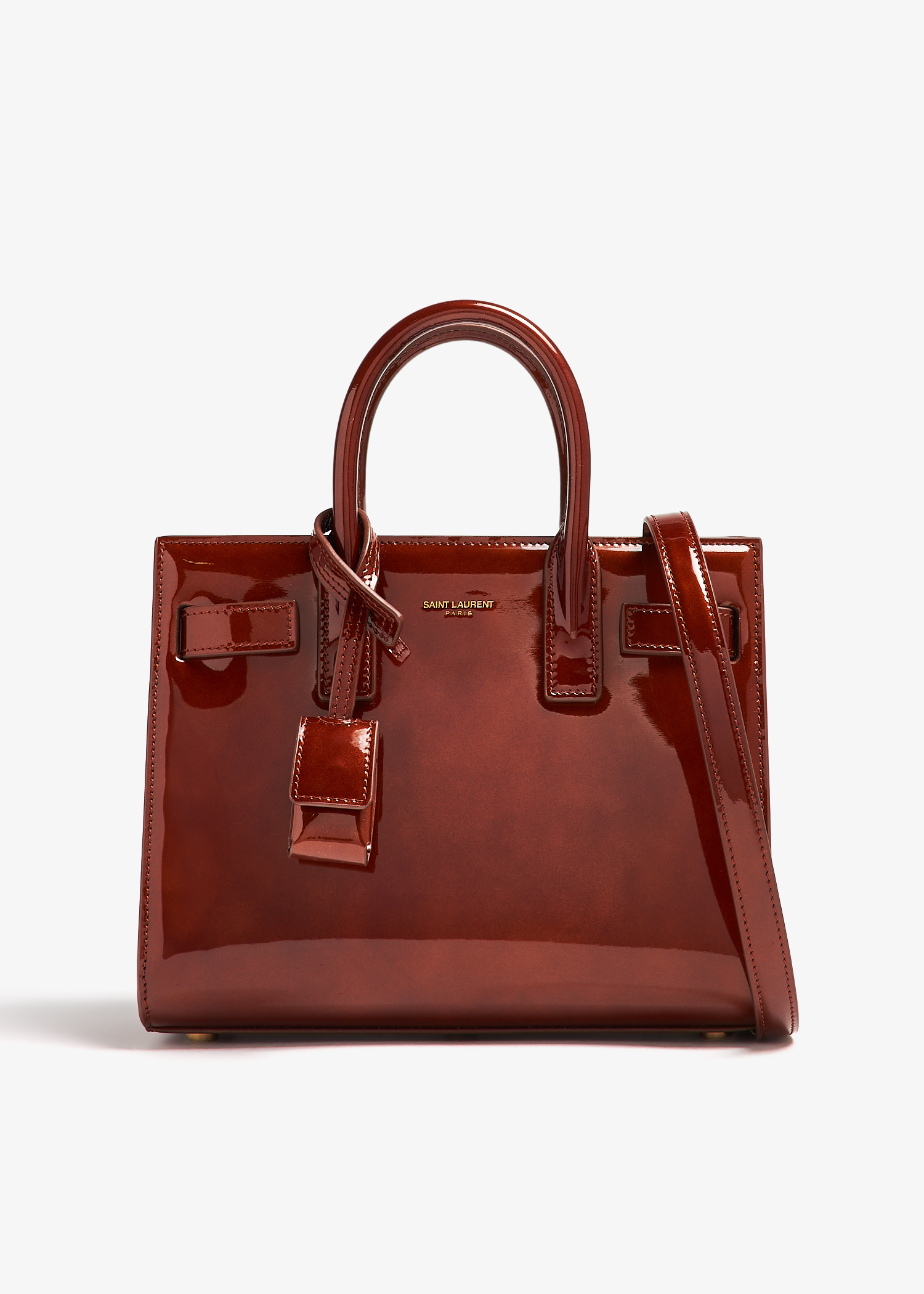 ハンドバッグ Saint Laurent Caramel Leather Nano Sac De Jour Handbag Saint Laurent Sac De Jour Nano Top-Handle Bag in Smooth