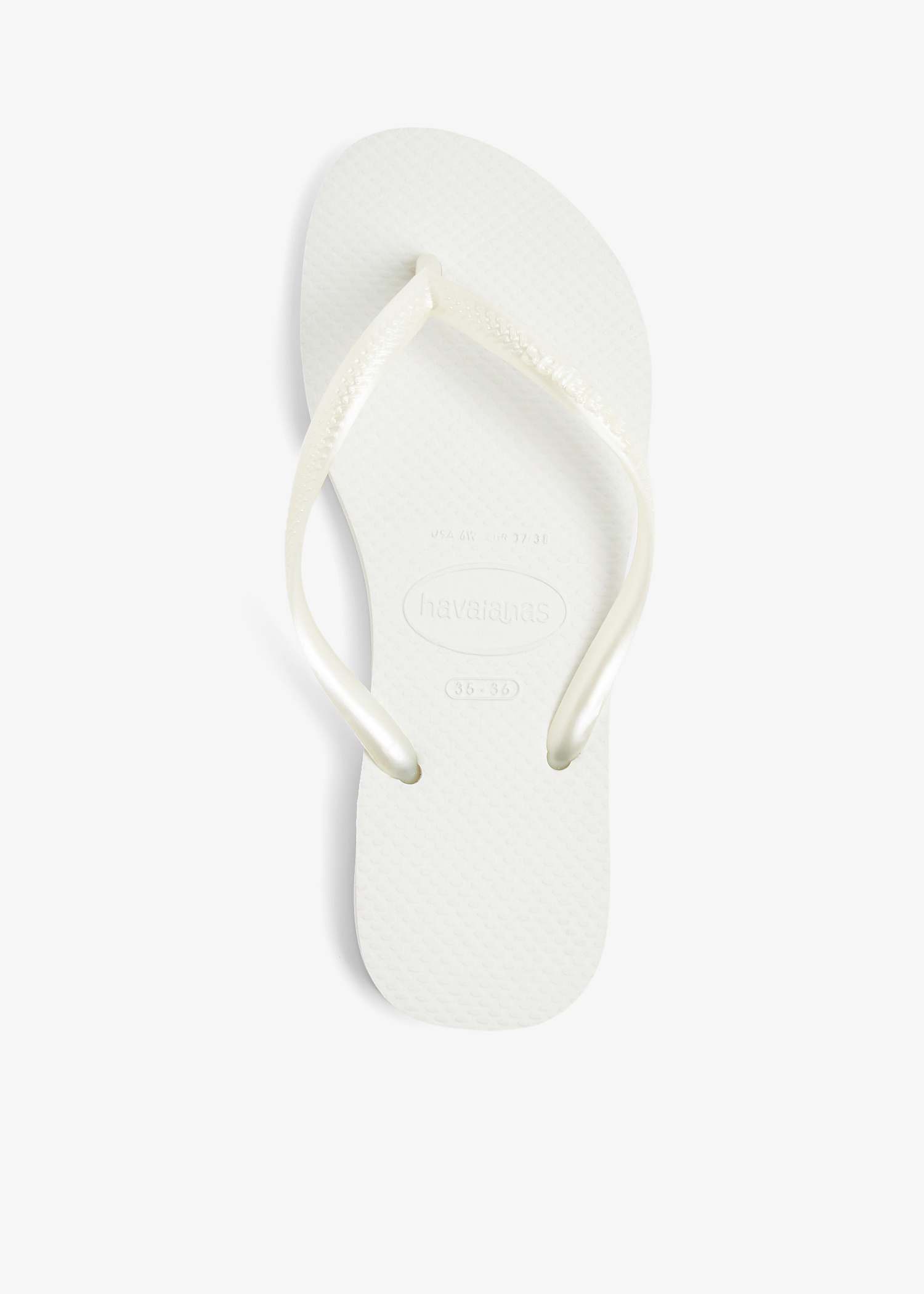 シューズ・サンダルその他 Women's Slim White Rubber Flip-Flops 4000030-0001 Women's Slim Flip Flops White | Havaianas
