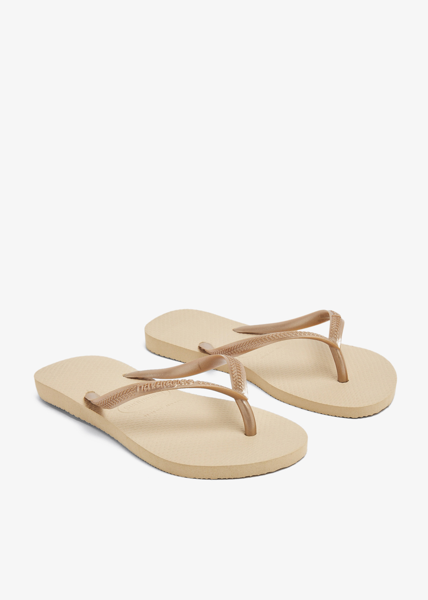 シューズ・サンダルその他 SLIM Women's Rubber Flip-Flops 4000030-2719 Havaianas Slim flip flops for Women - Gold in UAE | Level Shoes