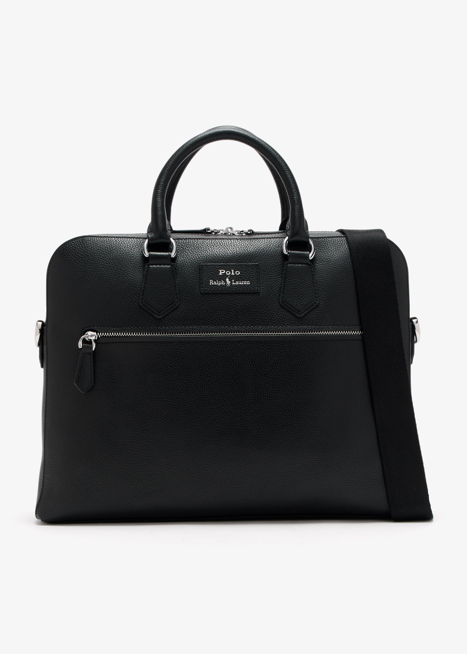 Polo Ralph Lauren Pebbled-leather commuter bag for Men - Black in