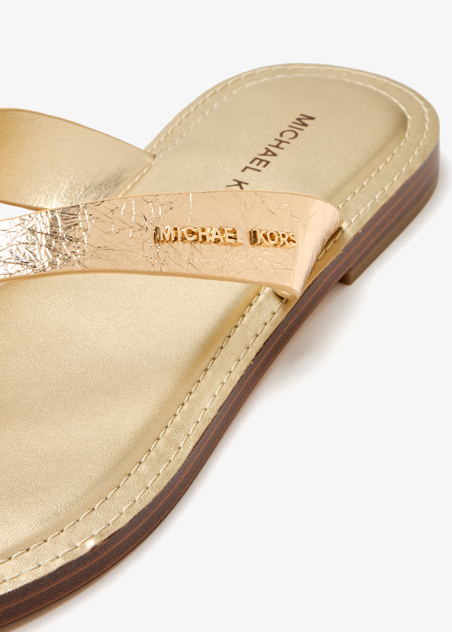Michael Kors Koko flip-flop sandals for Women - Gold in UAE
