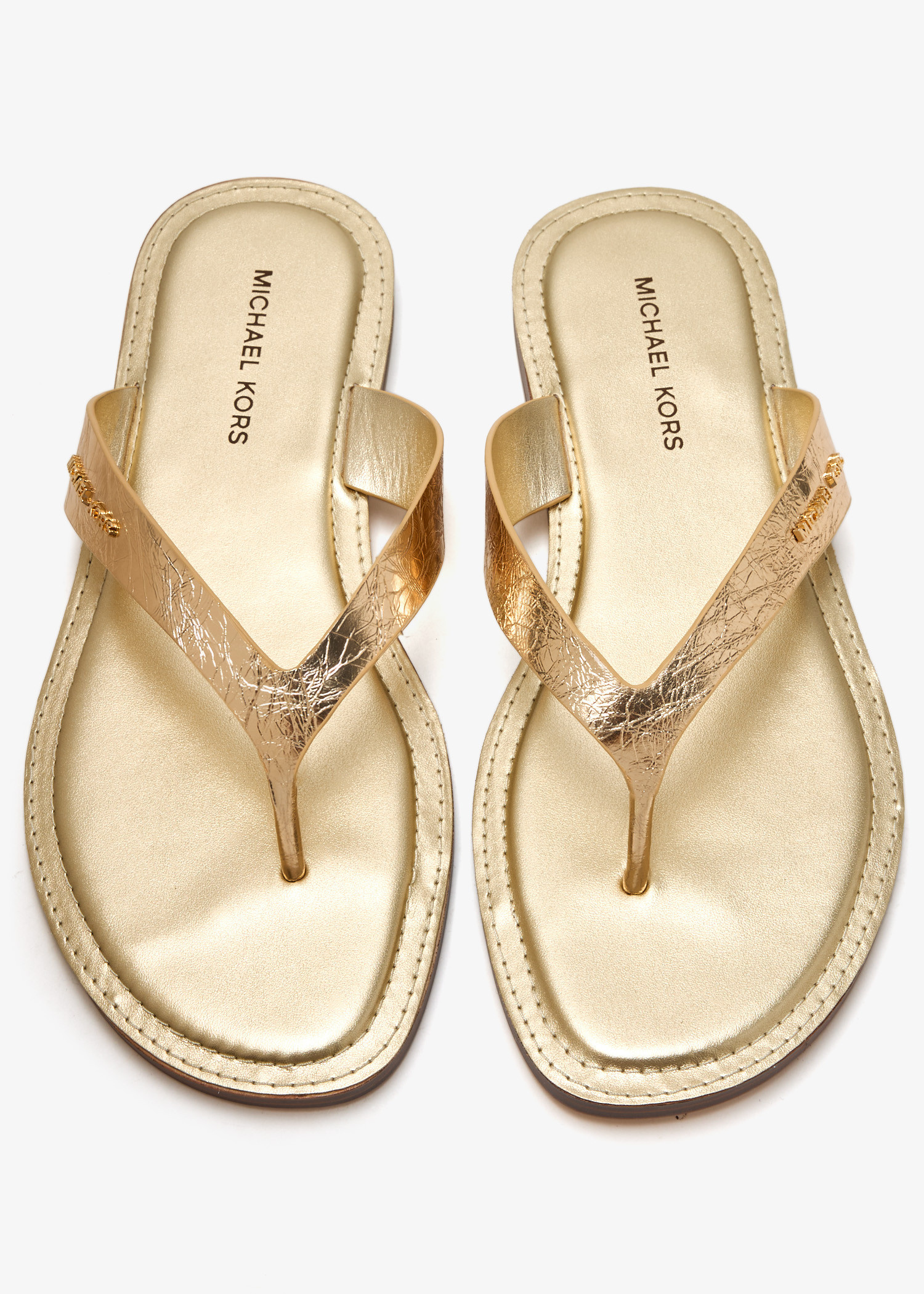 Michael Kors Koko flip-flop sandals for Women - Gold in UAE