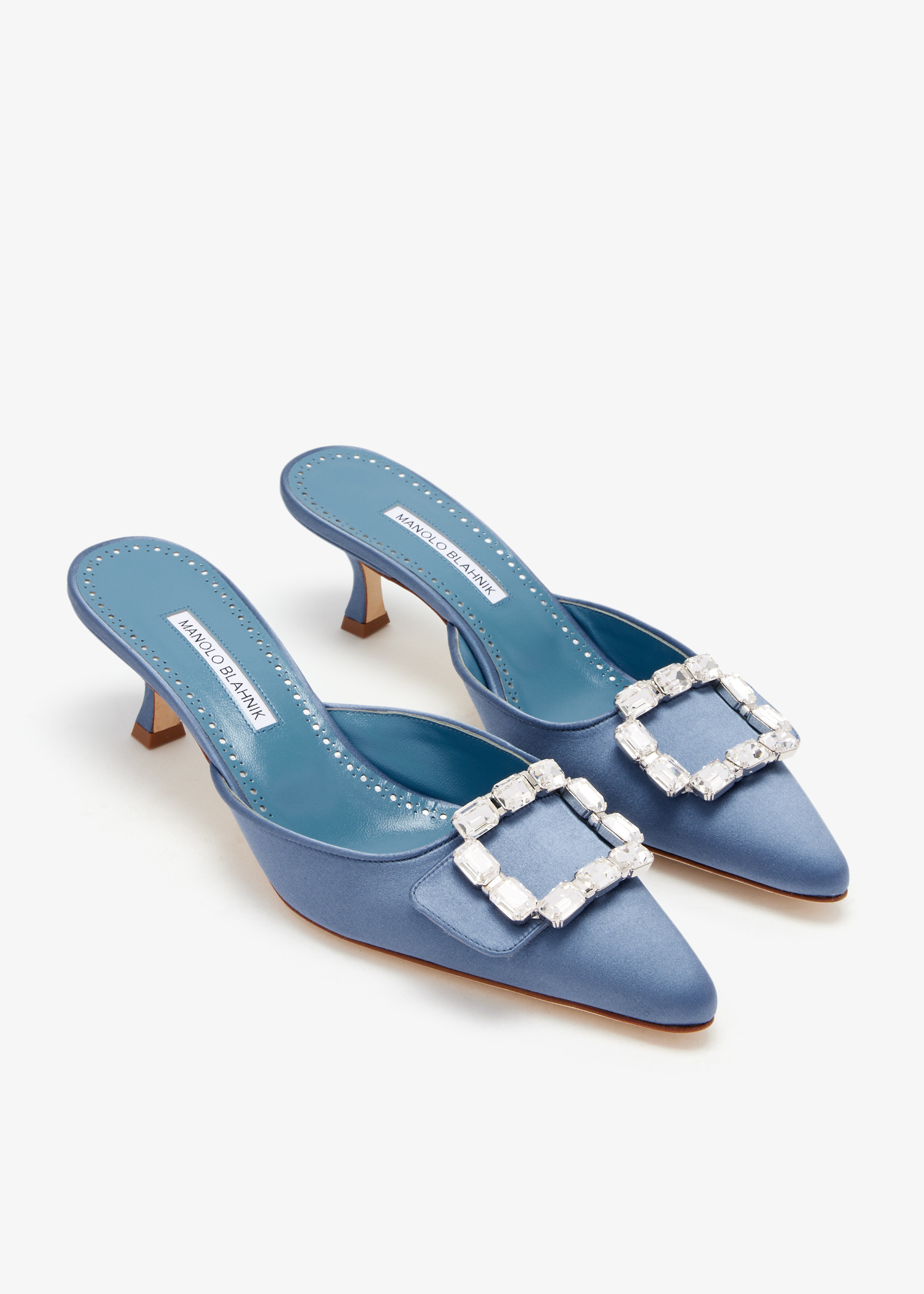 Manolo Blahnik メイセール　ブルー 34 Manolo Blahnik Mayjou mules for Women - Blue in UAE | Level Shoes