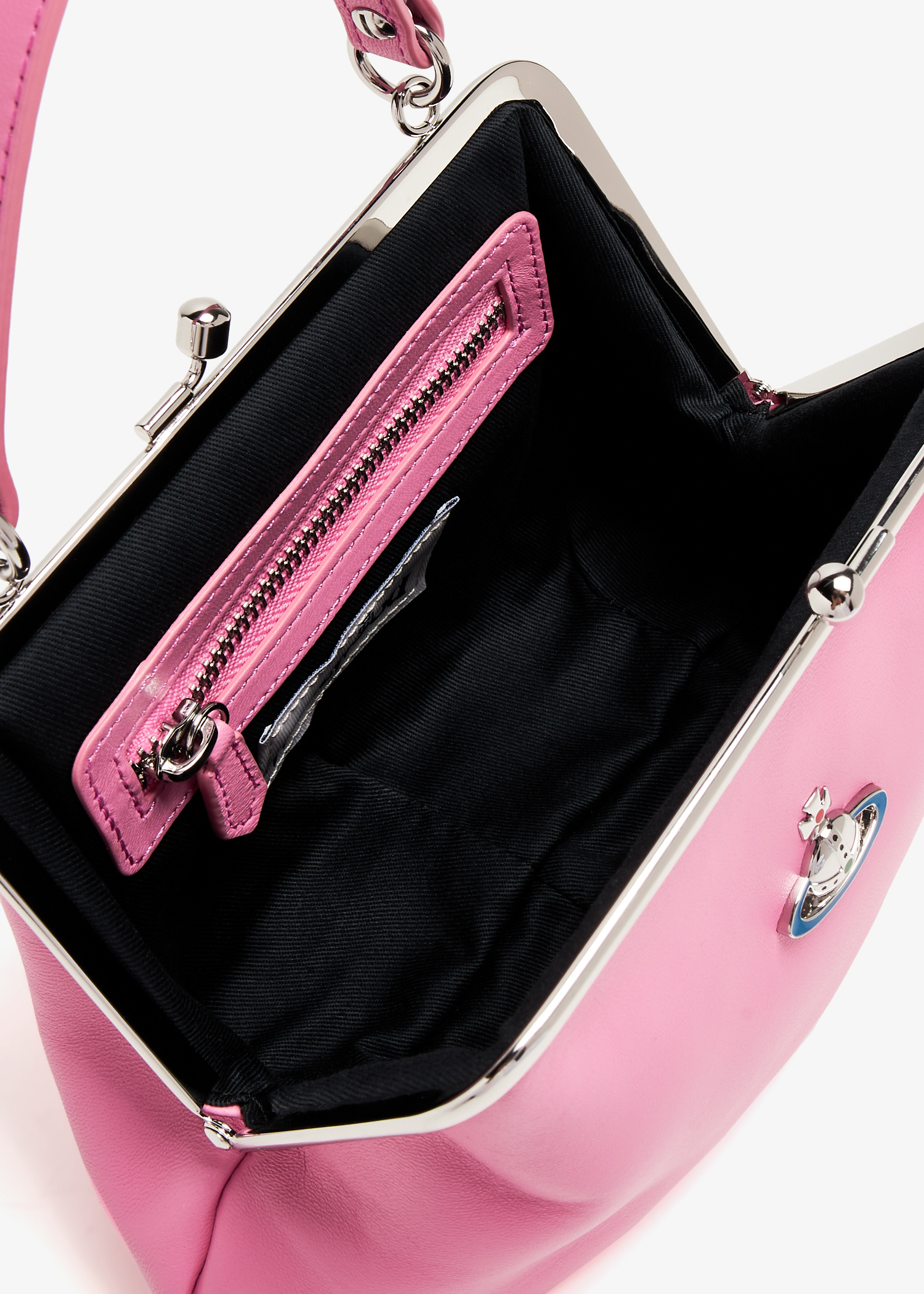 ピンク 中型 バッグ ロゴ入りVivienne Westwood London Vivienne Westwood Granny Frame purse for Women - Pink in UAE