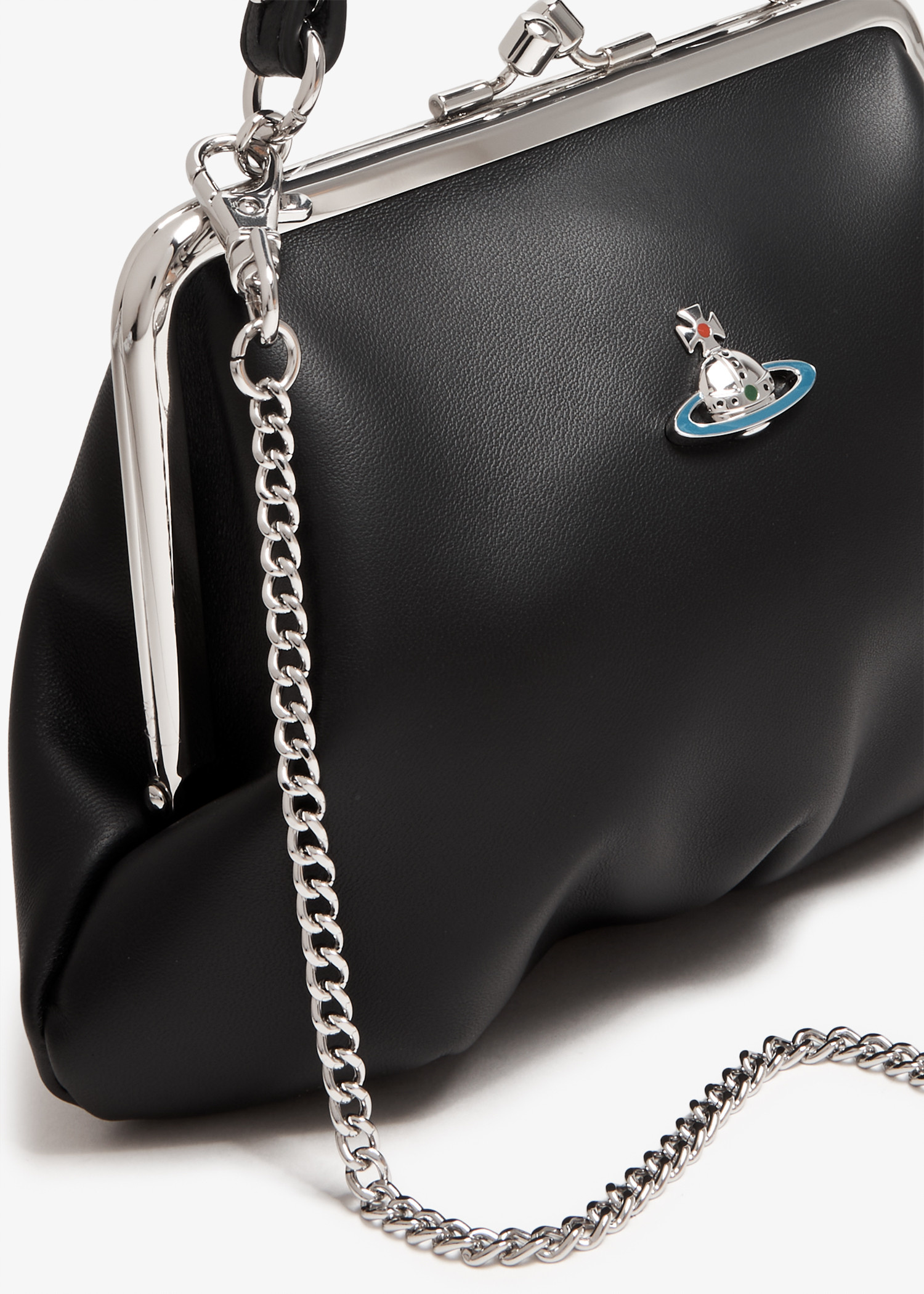 ★Vivienne Westwood★ Vivienne Westwood 4C030007W L008I N404 Vivienne Westwood Granny Frame purse for Women - Black in