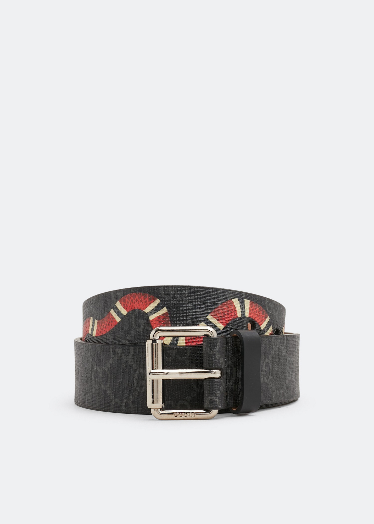 Gucci Kingsnake print GG belt for Men Black in Kuwait Level Shoes