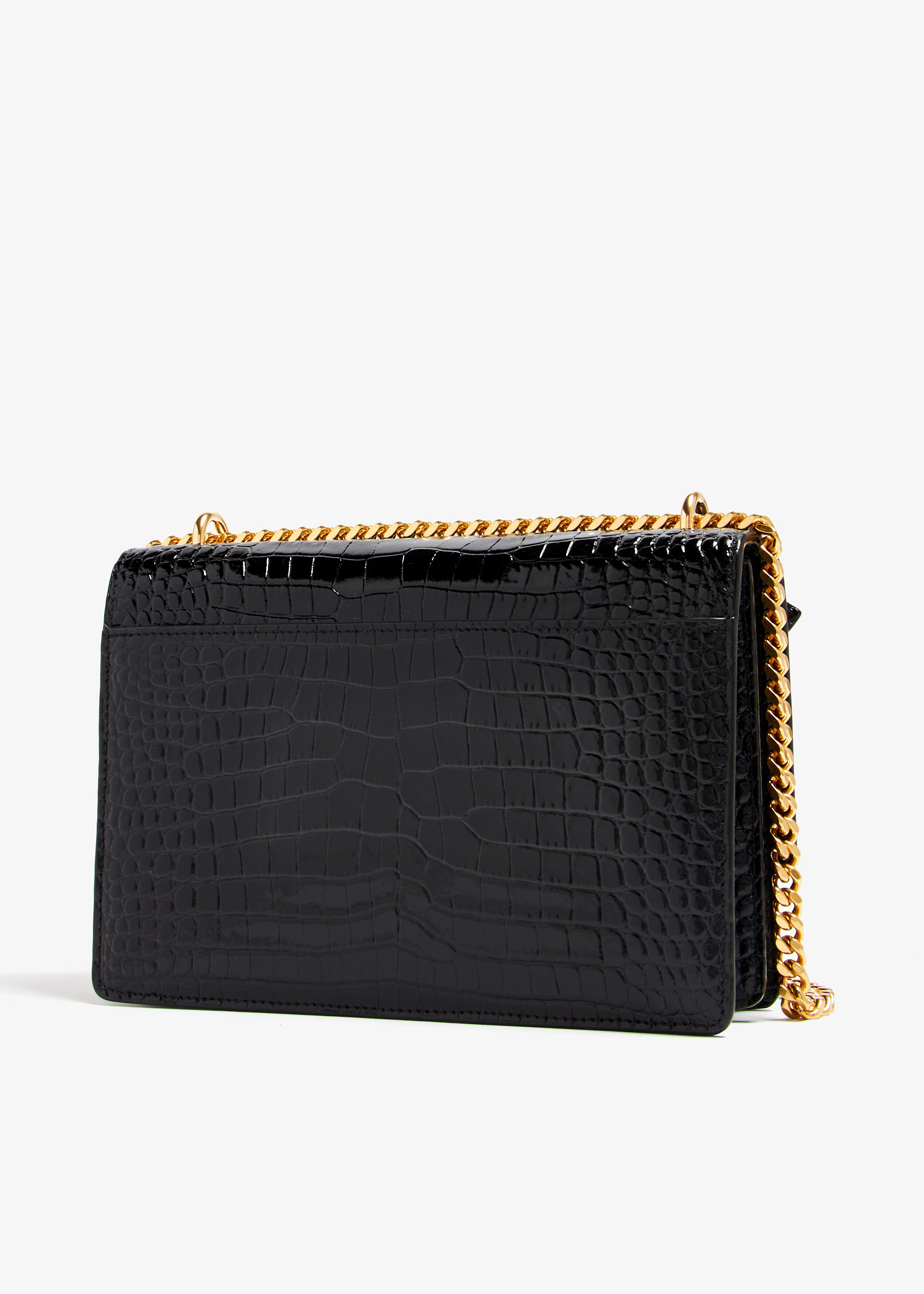 Saint Laurent Sunset medium chain bag for Women - Black in