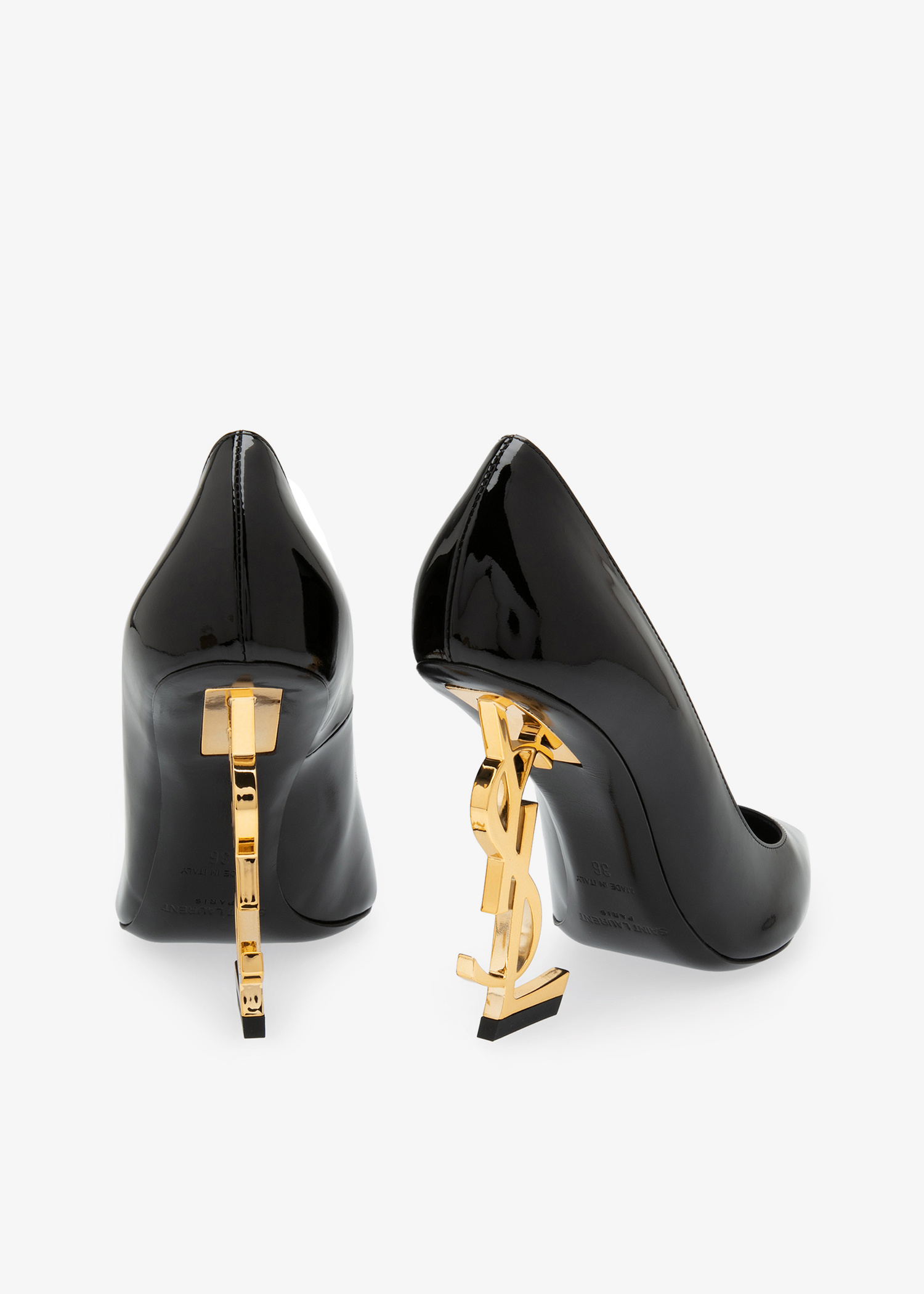 YSL カリプソ CALYPSO GLOVE PATENT SAINT LAURENT Sunset crocodile-effect patent leather