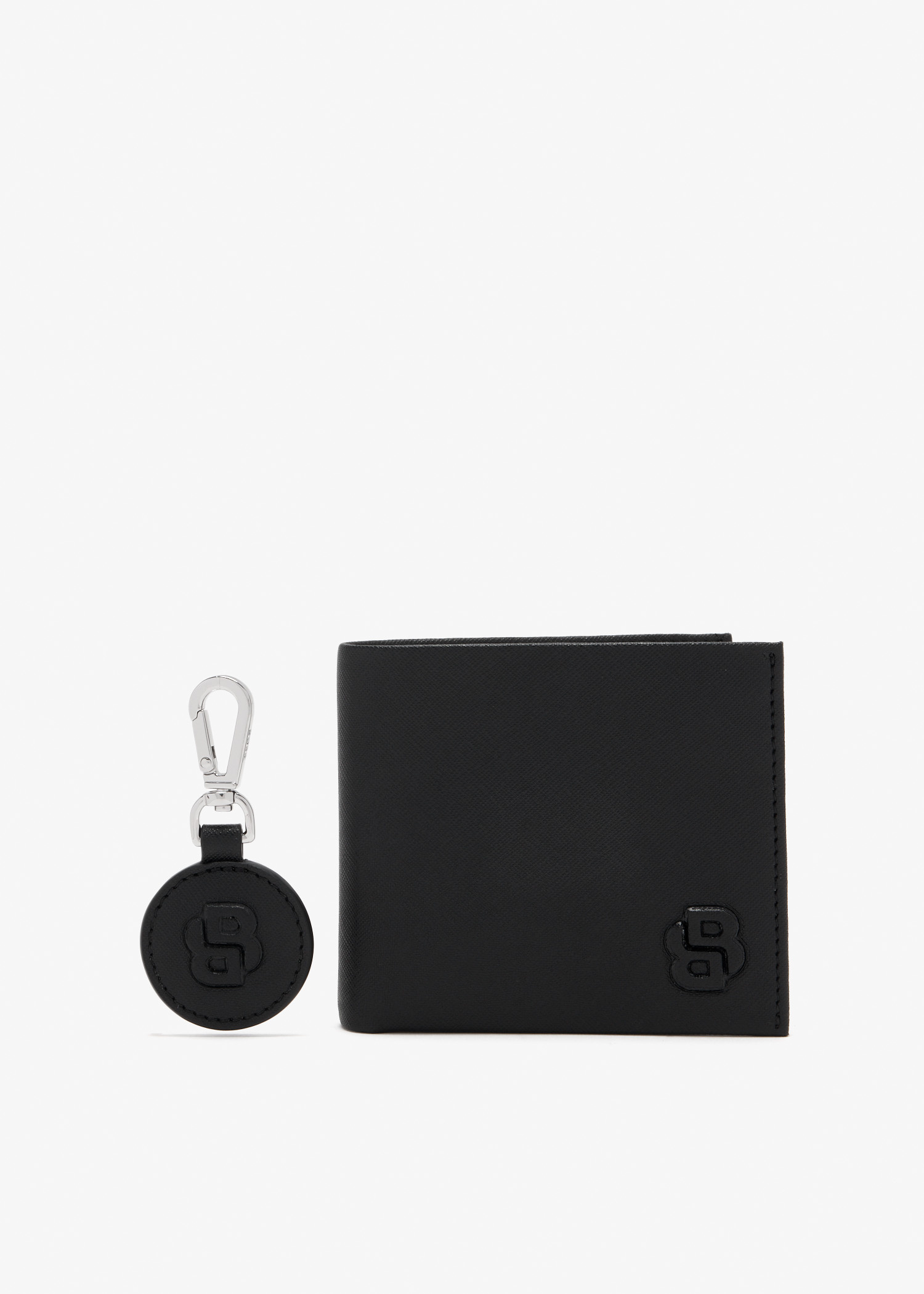 BOSS Double B wallet and key ring gift set for Men - Black in UAE
