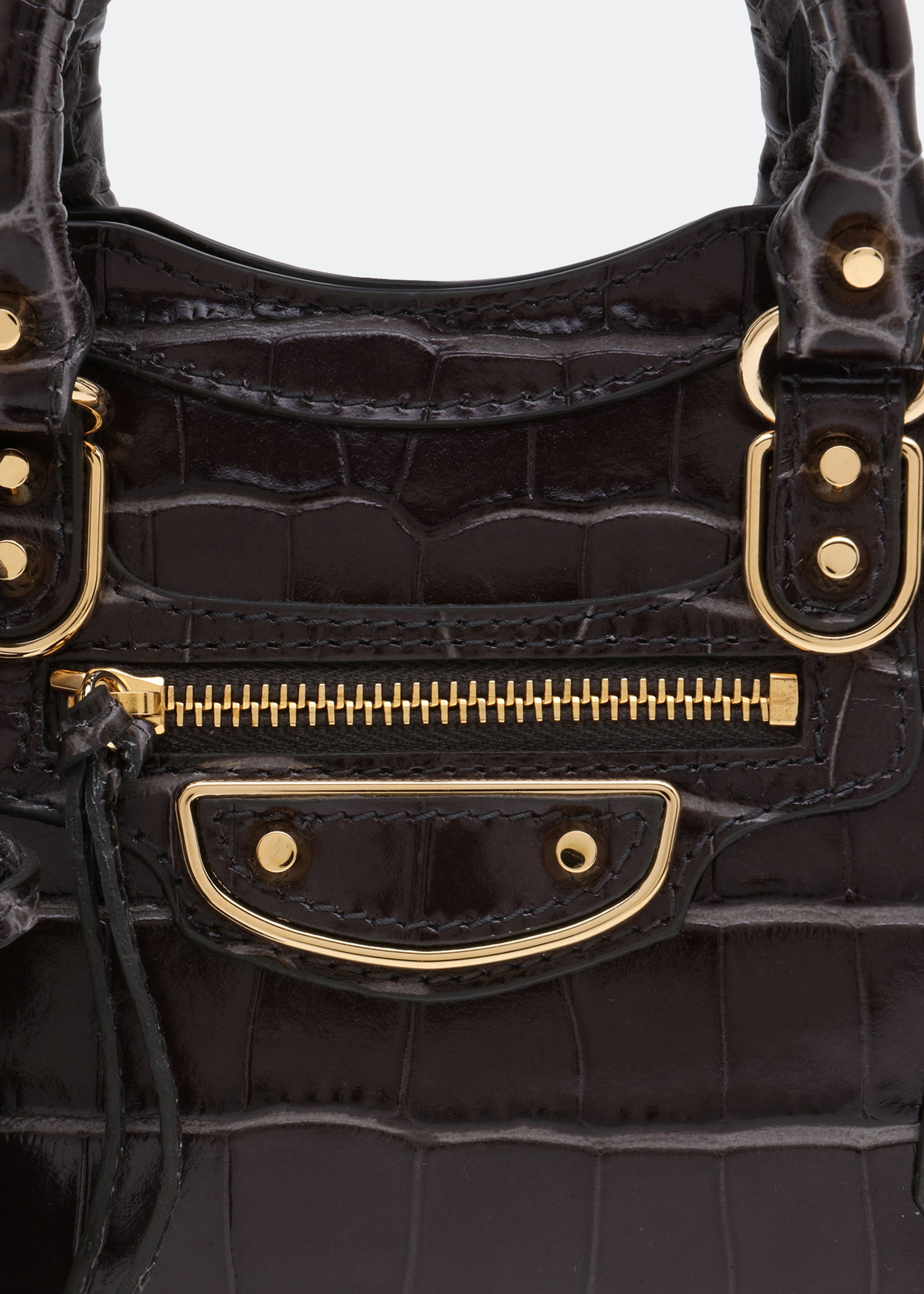 Balenciaga Metallic Edge Nano City bag for Women - Black in
