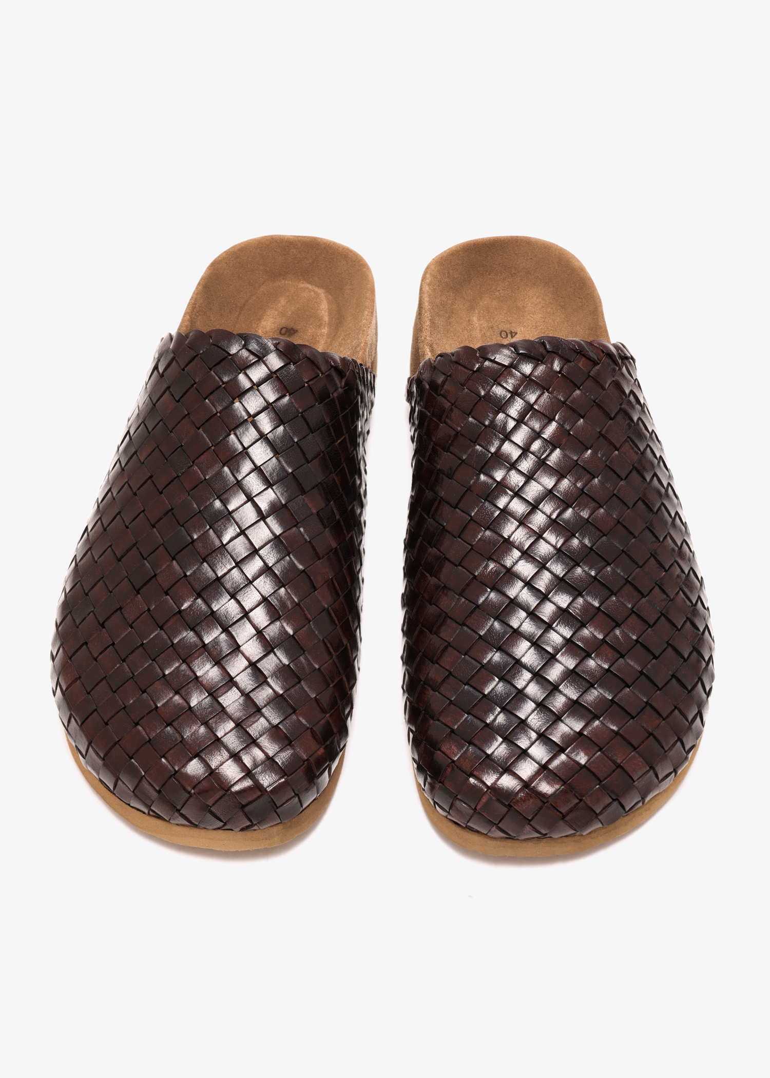 dragon DIFFUSION 8105DarkBrown 関税送料込 Dragon Diffusion Woven leather mules for Women - Brown in