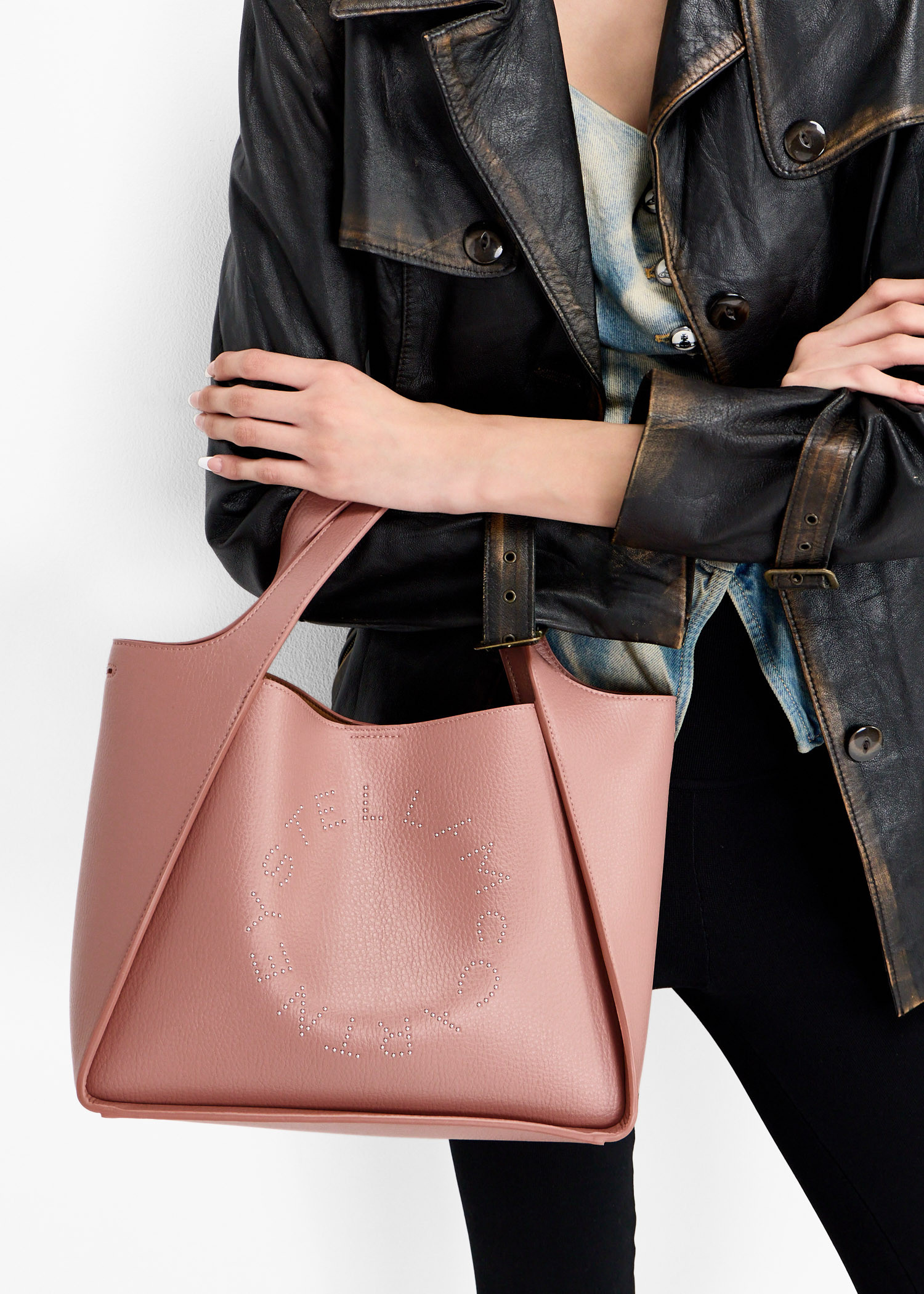 Stella McCartney Studded Logo tote bag for Women - Pink in UAE