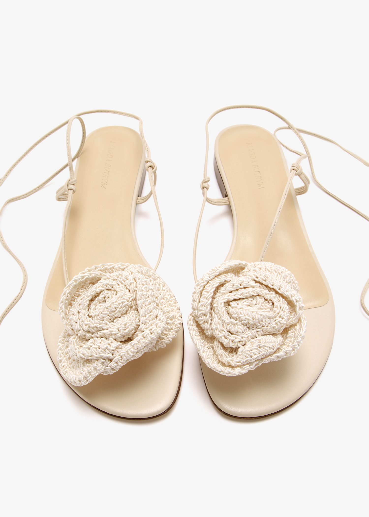 Magda Butrym Crochet flower lace-up sandals for Women