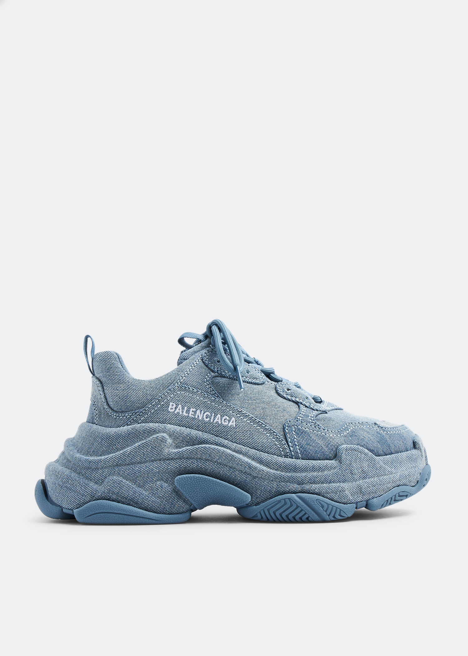 Balenciaga Triple S denim sneakers for Women - Blue in UAE