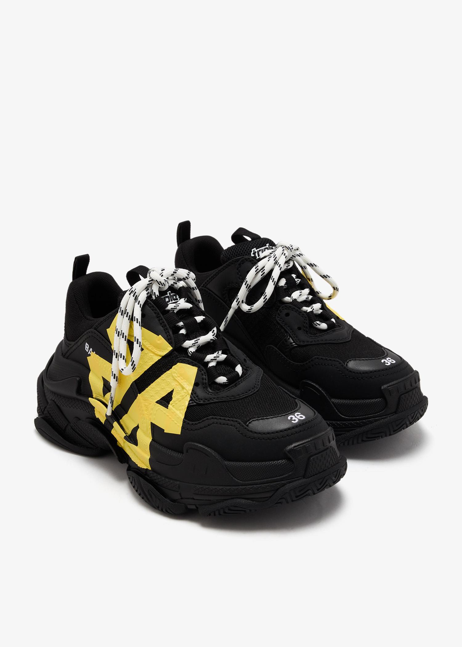 Balenciaga Triple S tape sneakers for Women - Black in USA