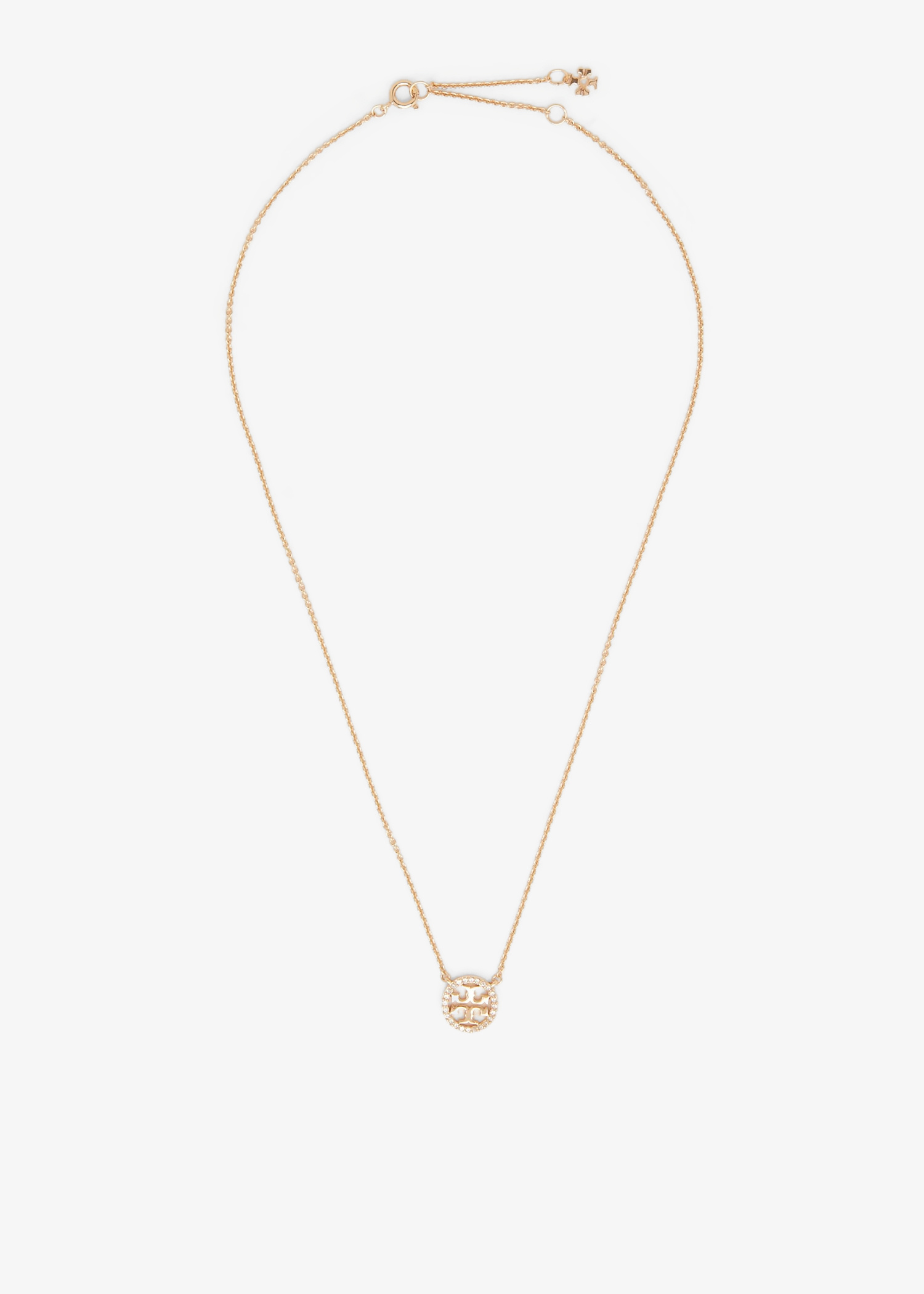 【関税込み】TORY BURCH MILLER PAVE PENDANT NECKLACE Miller Pavé Interlocking Pendant: Women's Designer Necklaces