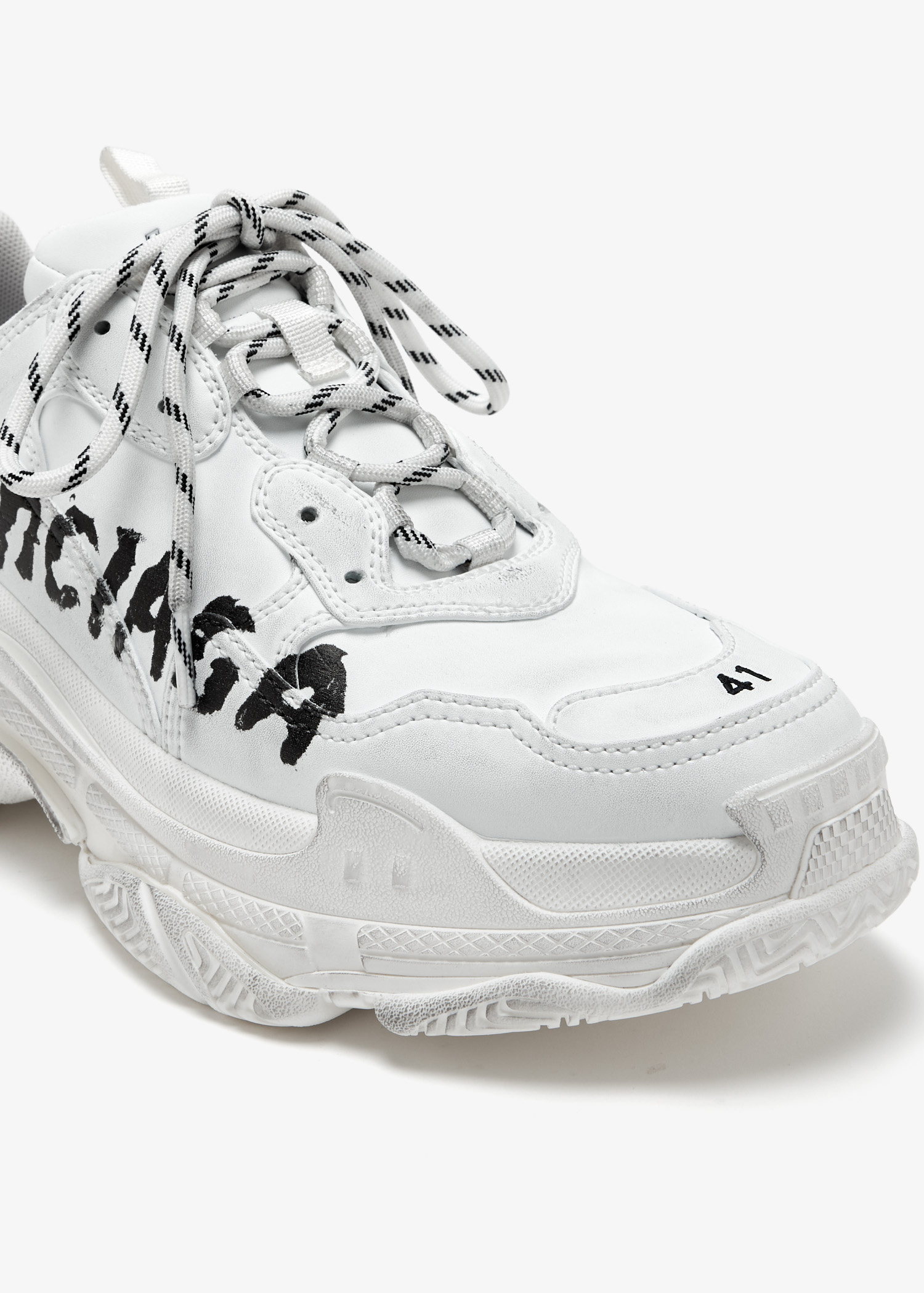 Balenciaga Triple S paint sneakers for Men - White in UAE