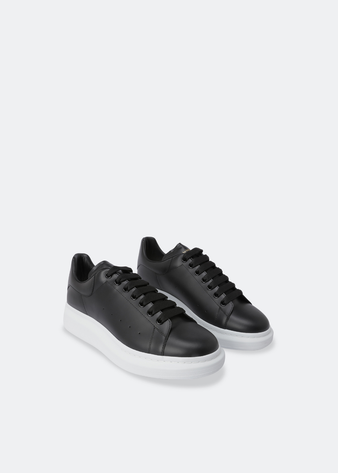 McQueen Oversized leather sneakers for Men - Black in UAE