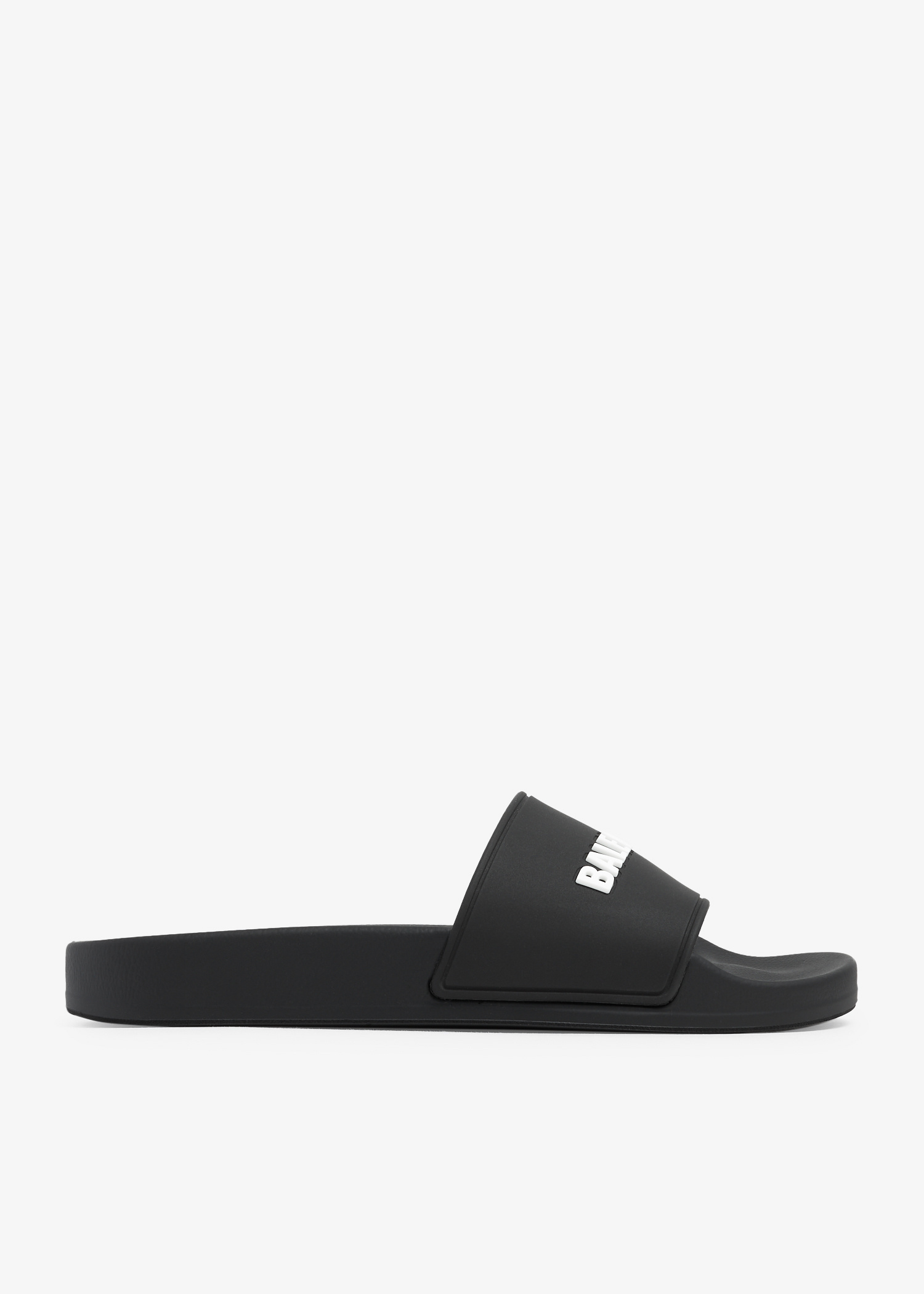 Balenciaga Logo rubber slides for Women - Black in USA