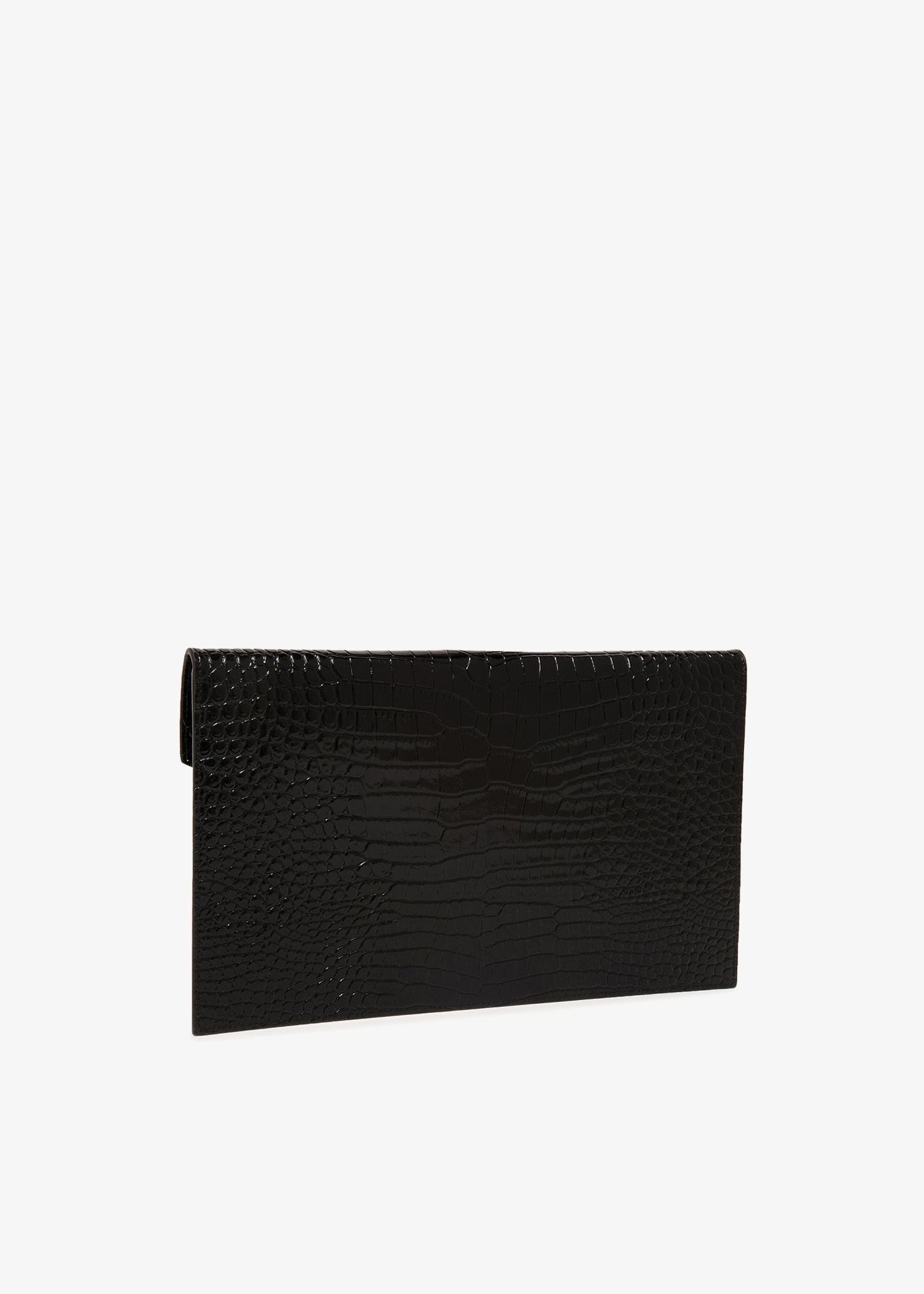 SAINT LAURENT PARIS| (565739 DND0J 1000) Saint Laurent Uptown pouch for Women - Black in KSA | Level