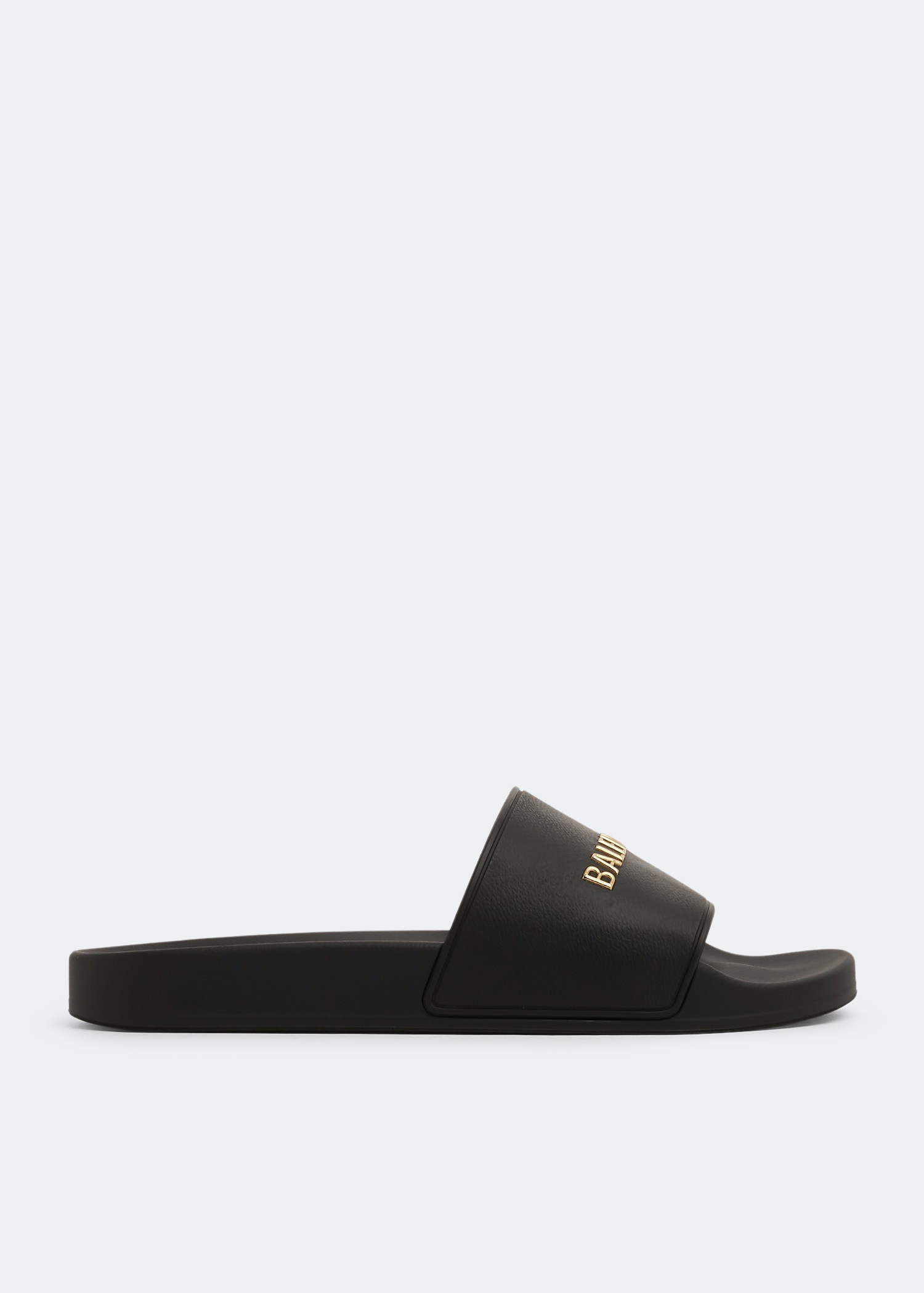 Balenciaga Logo rubber slides for Men - Black in UAE | Level