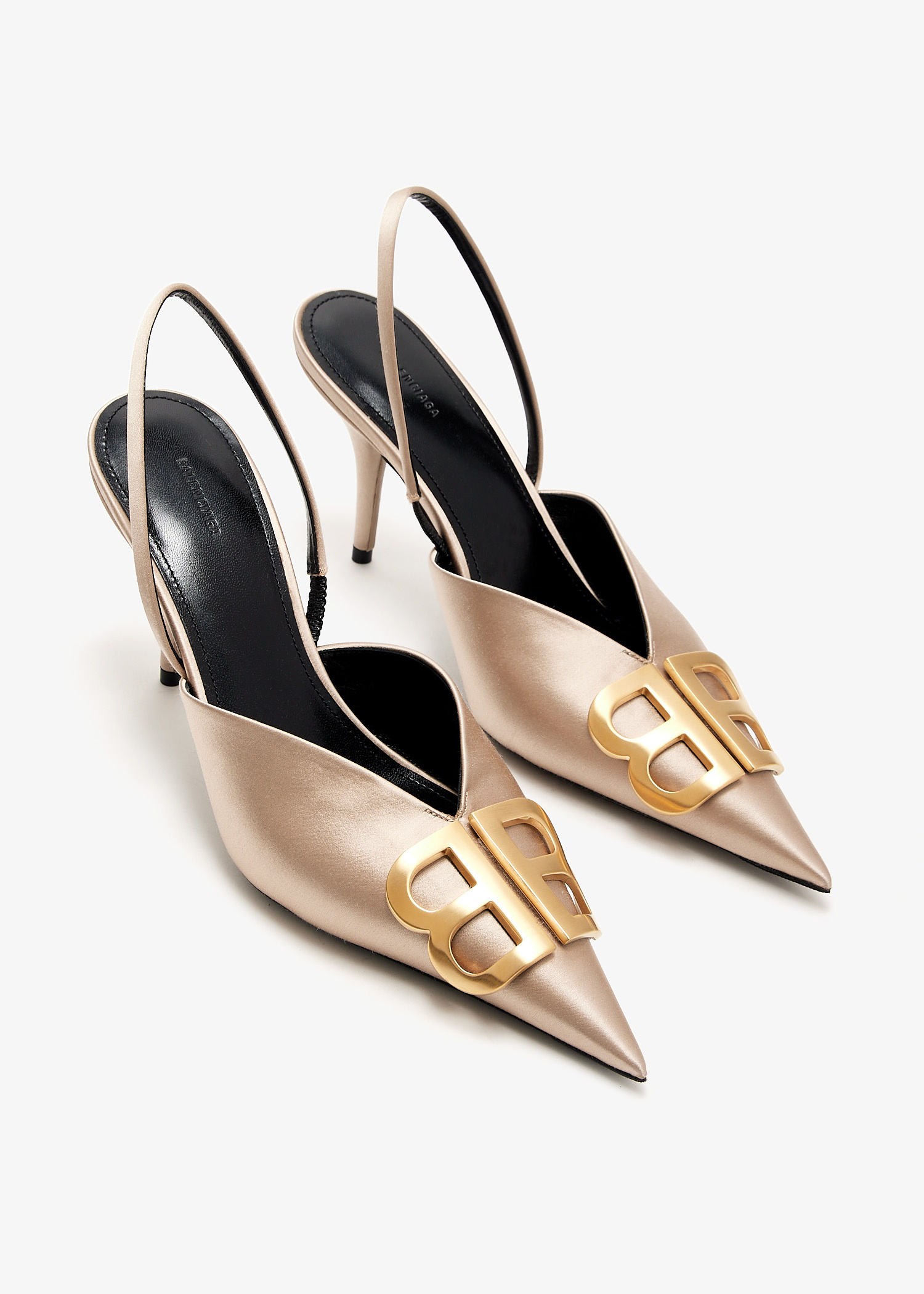 Balenciaga BB Square Knife slingback pumps for Women - Gold