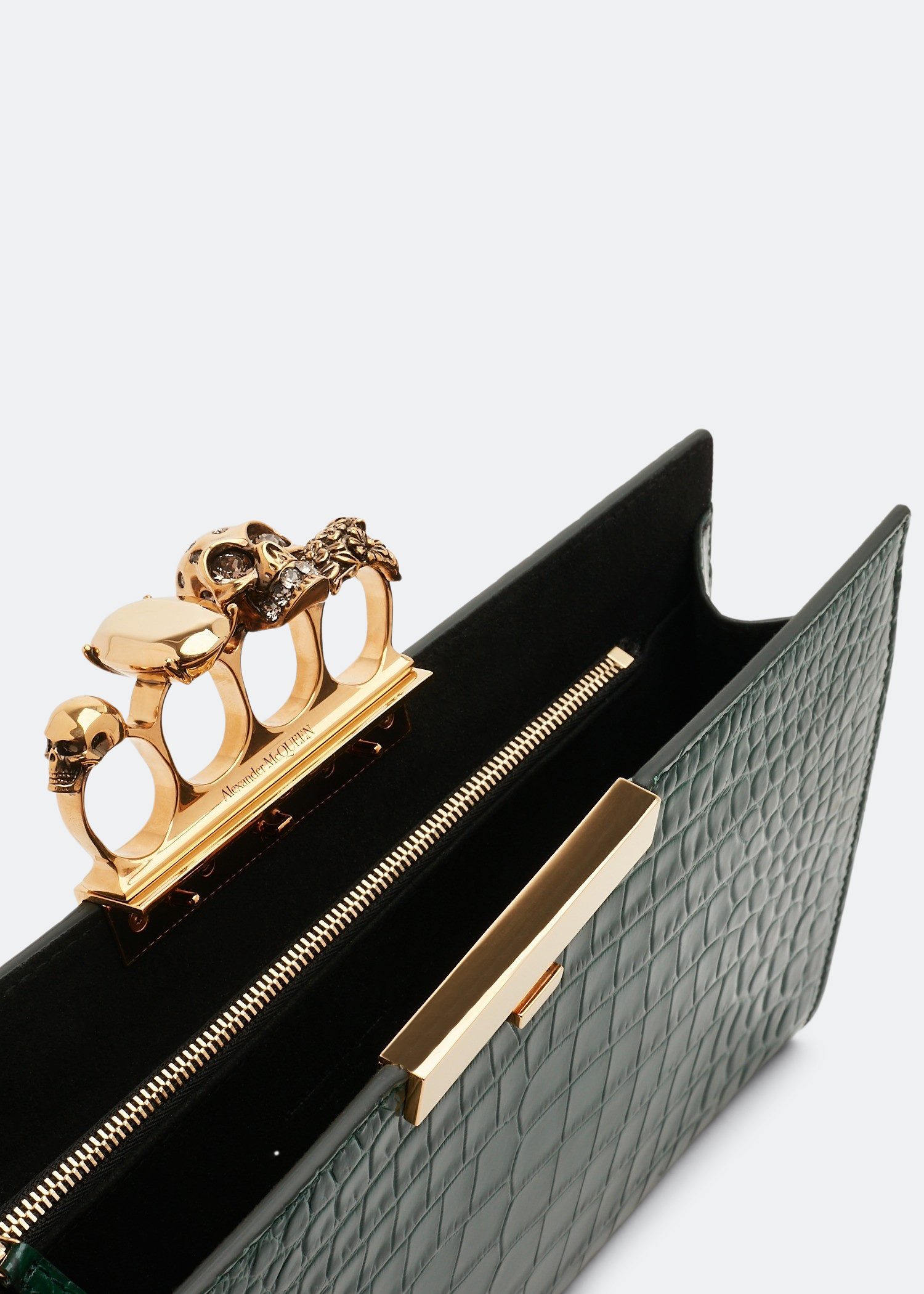 McQueen Four-ring pouch for Women - Green in UAE | Level Shoes