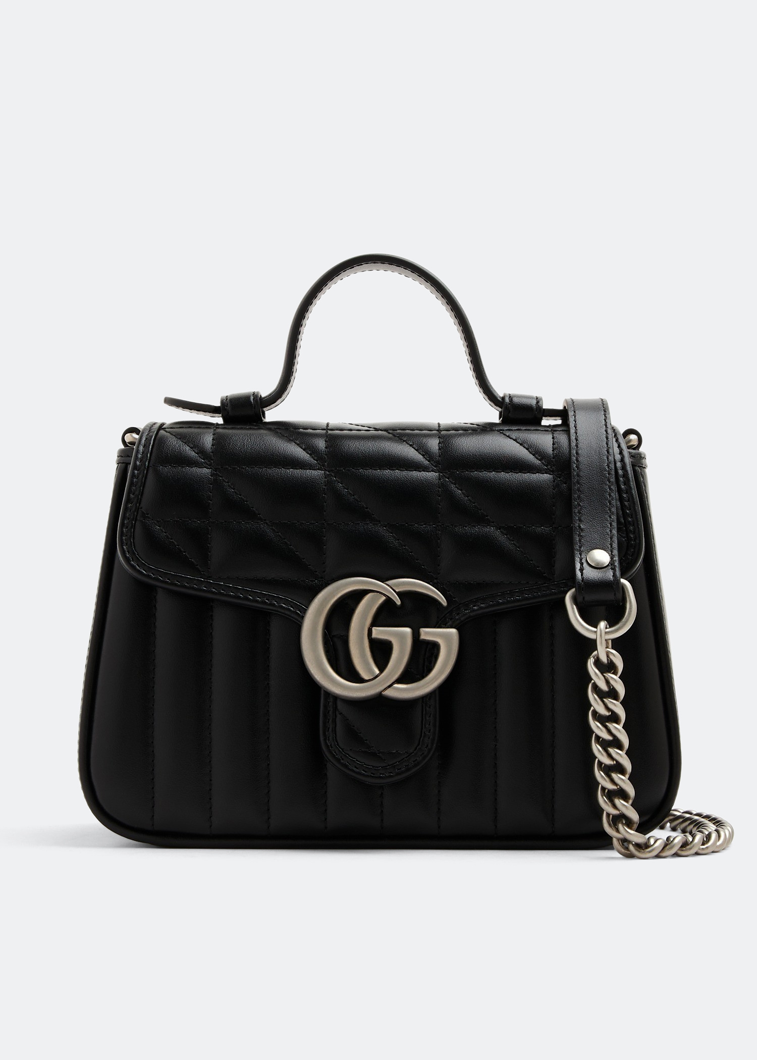Gucci GG Marmont mini top handle bag for Women - Black in