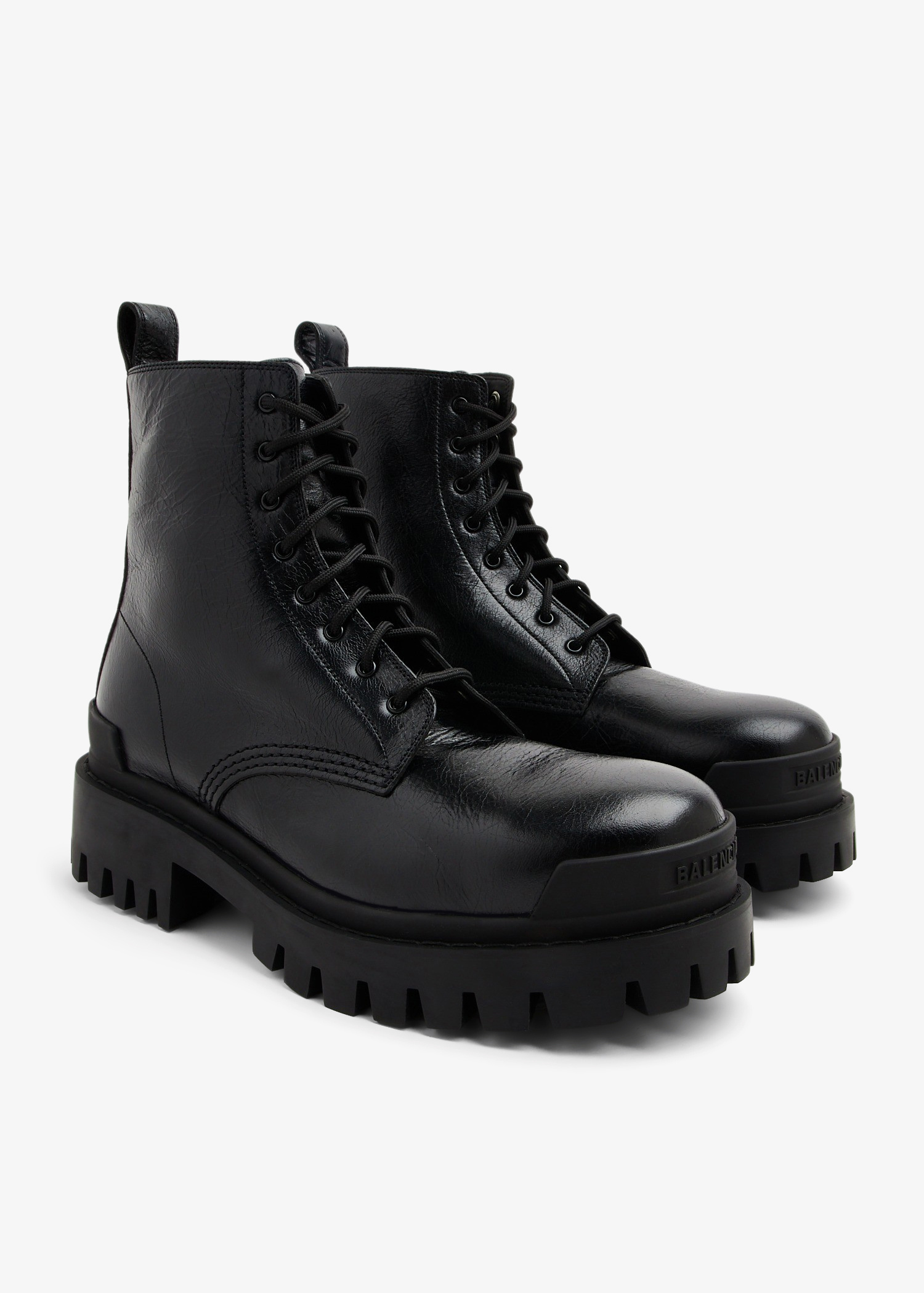 BALENCIAGA STRIKE LACE-UP BOOTS 40 ブーツ Men's Strike Lace-up Boot in Black | Balenciaga US