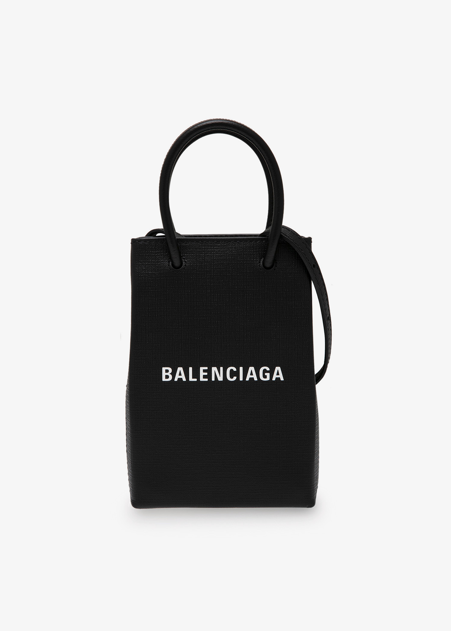 Balenciaga Shopping phone holder bag for Women - Black in