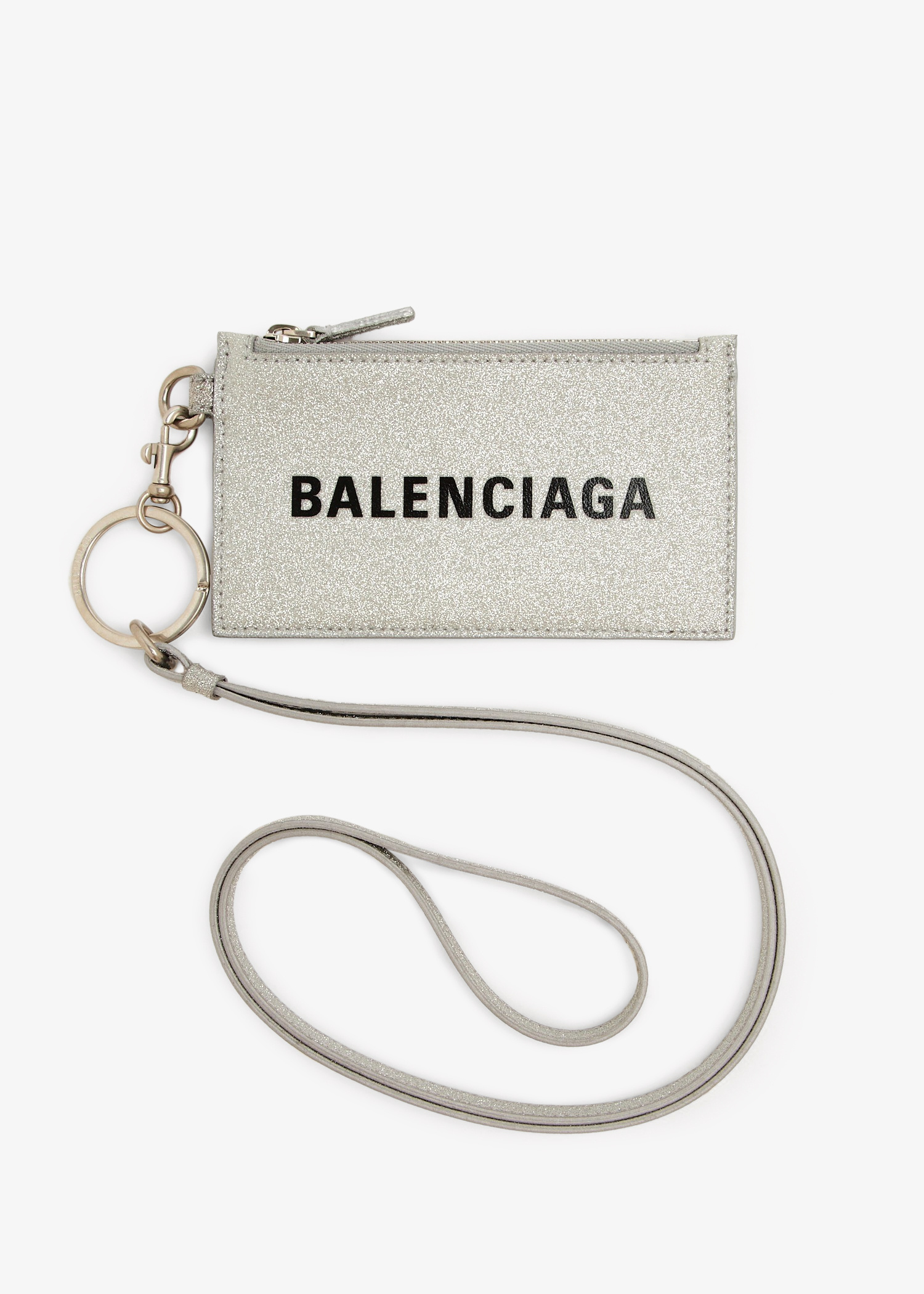 Balenciaga Cash card holder on keyring for Women - Silver in USA