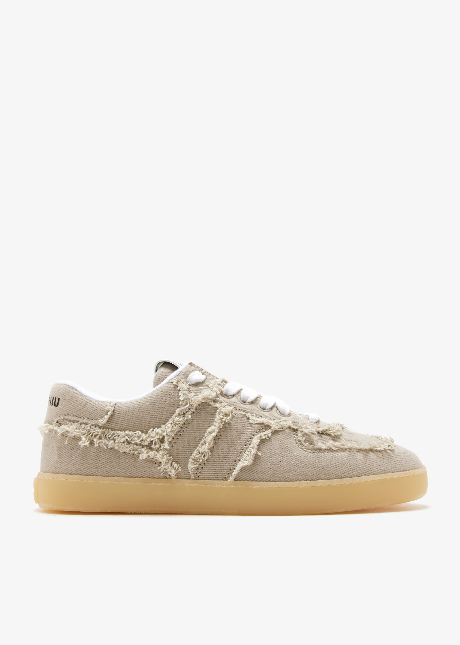 Miu Miu Denim sneakers for Women - Beige in Kuwait | Level Shoes