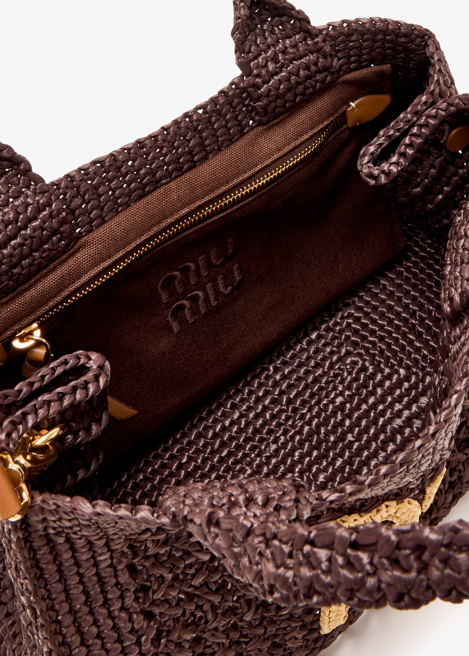 【SS25＊日本未入荷】MIU MIU RAFFIA EFFECT HANDBAG Miu Miu Raffia-Effect Woven Tote Bag | Saks Fifth Avenue