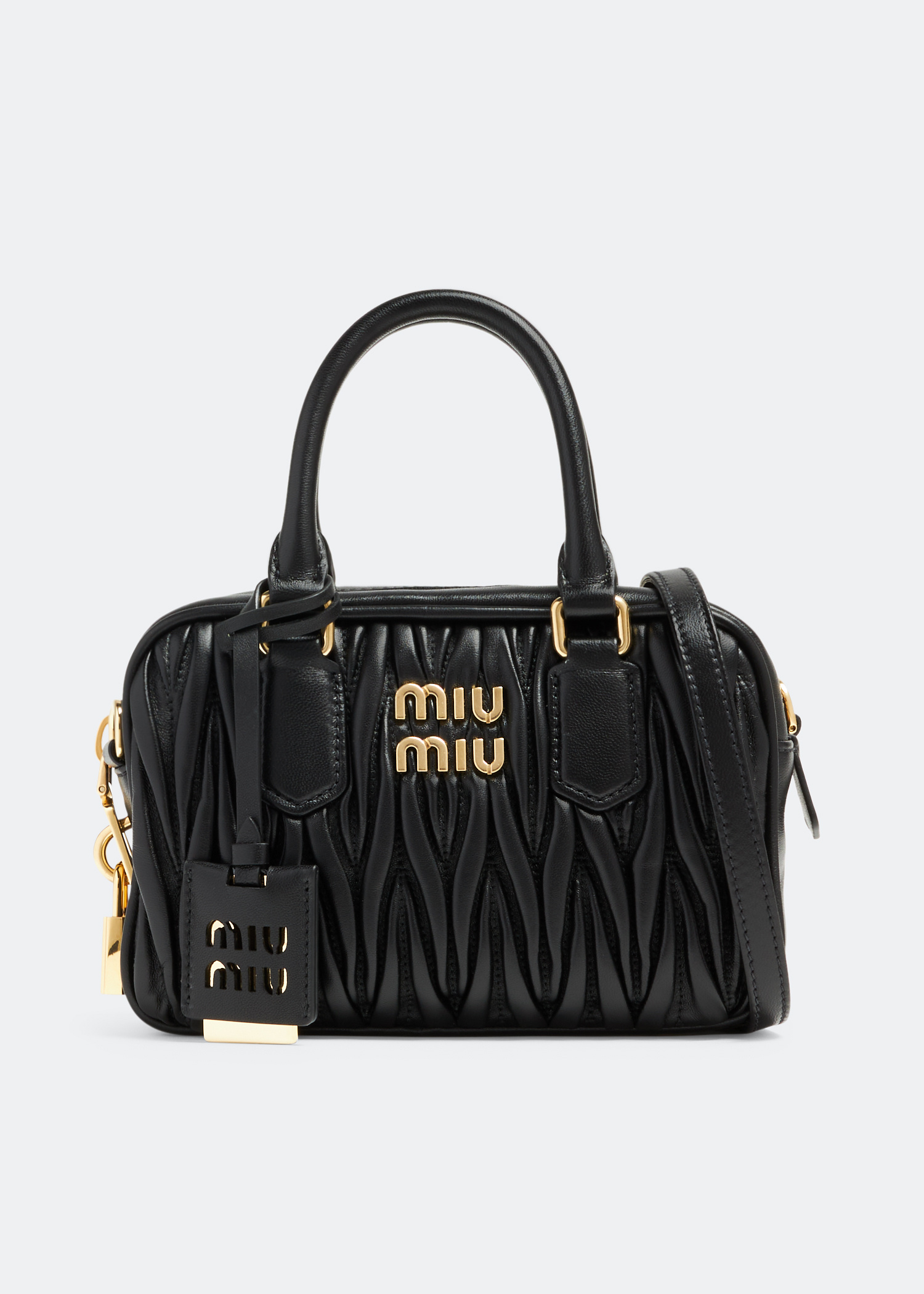 【最高級レザー❗️】miumiu 2way leather bag ブラック　黒 Miu Miu Black Shoulder Bag ○ Labellov ○ Buy and Sell