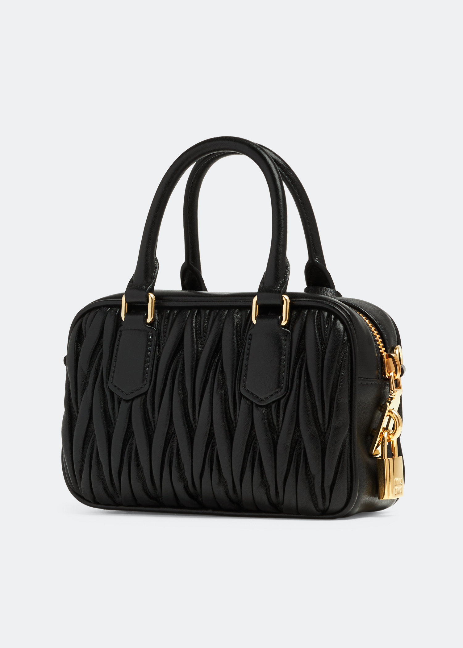 Miu Miu Matelassé leather top handle bag for Women - Black