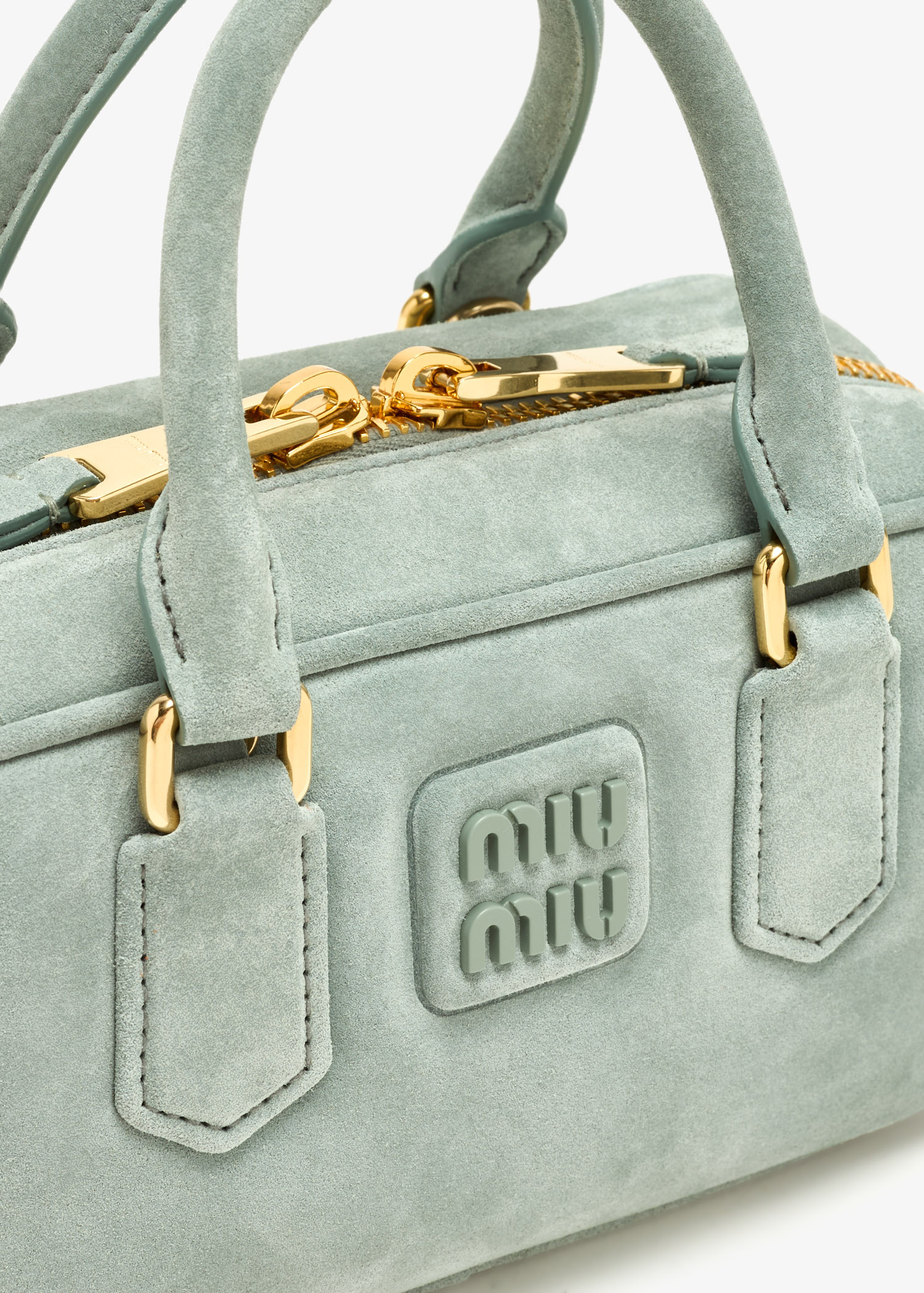 Miu Miu Arcadie padded suede bag for Women - Green in UAE | Level
