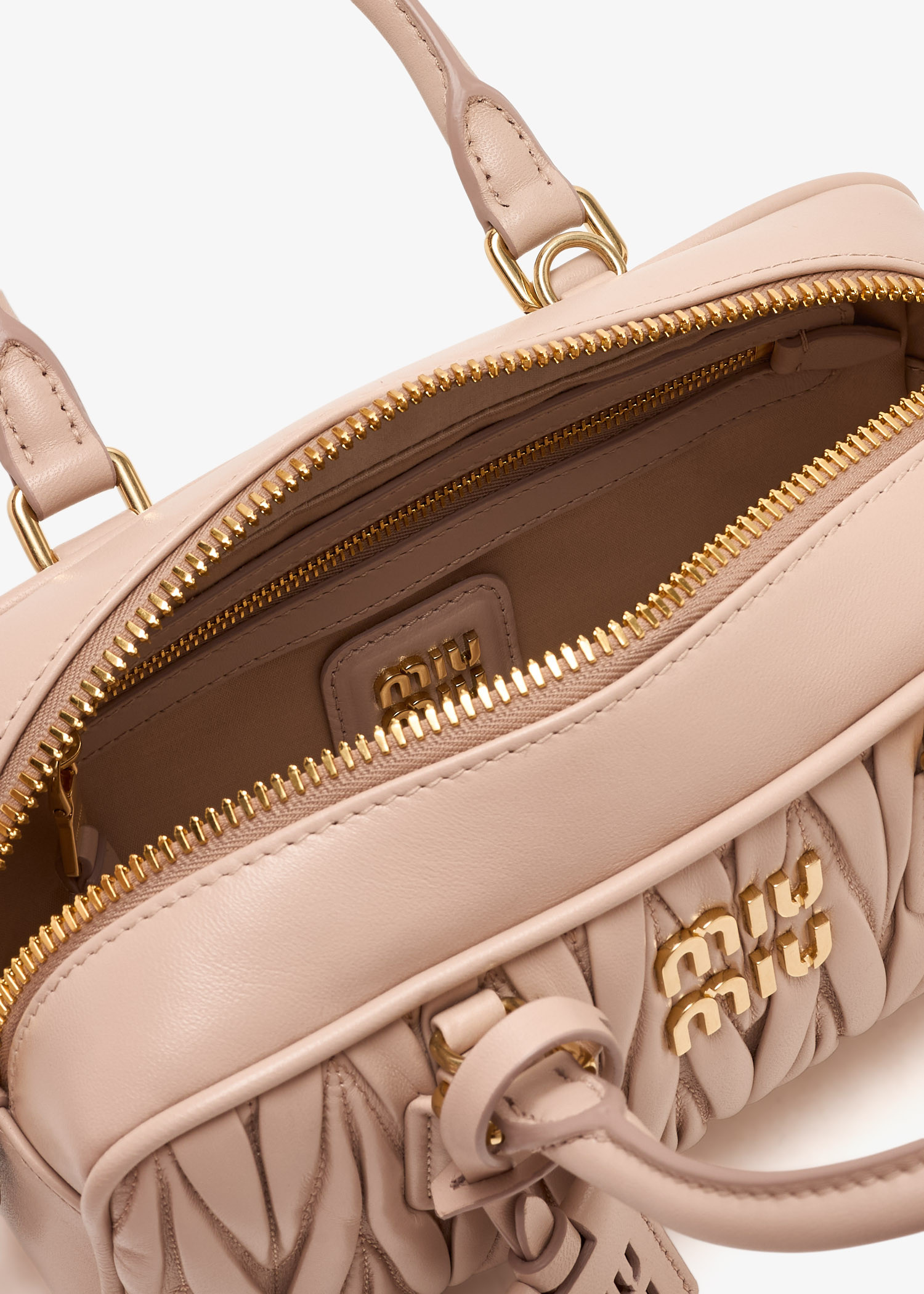 Miu Miu Arcadie matelassé nappa leather bag for Women - Pink in