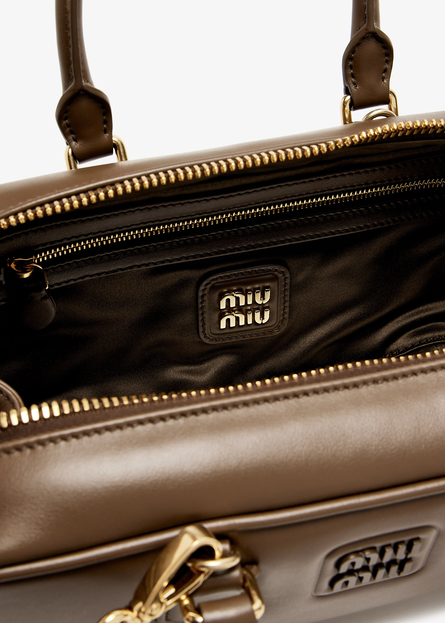 国内で当店のみ Hanqiaoriji - PU Leather Travel Shoulder Bdp Miu Miu Arcadie leather bag for Women - Brown in Kuwait