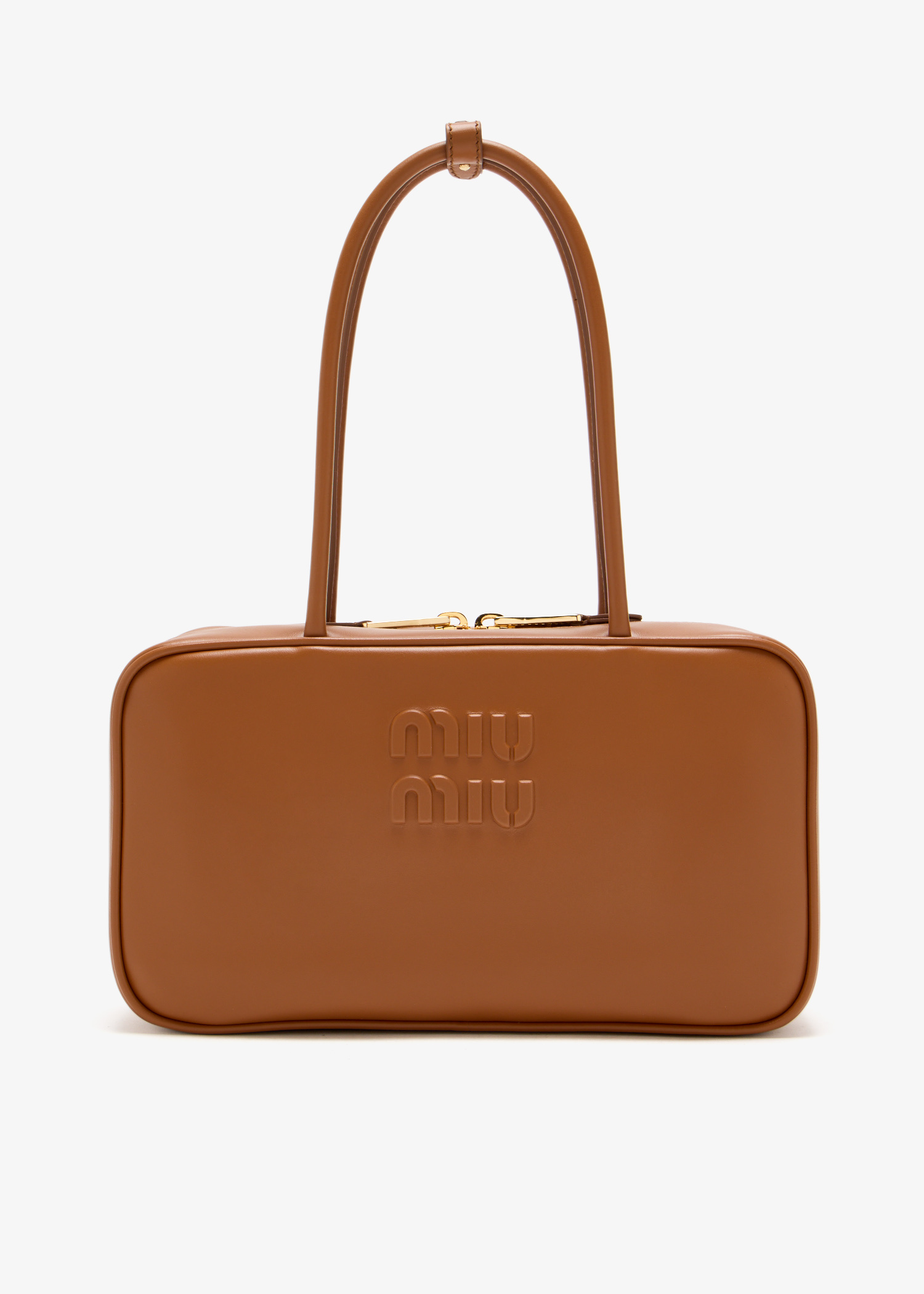 【MIU MIU】BEAU LEATHER TOP-HANDLE BAG Miu Miu Beau leather top-handle bag for Women - Brown in UAE